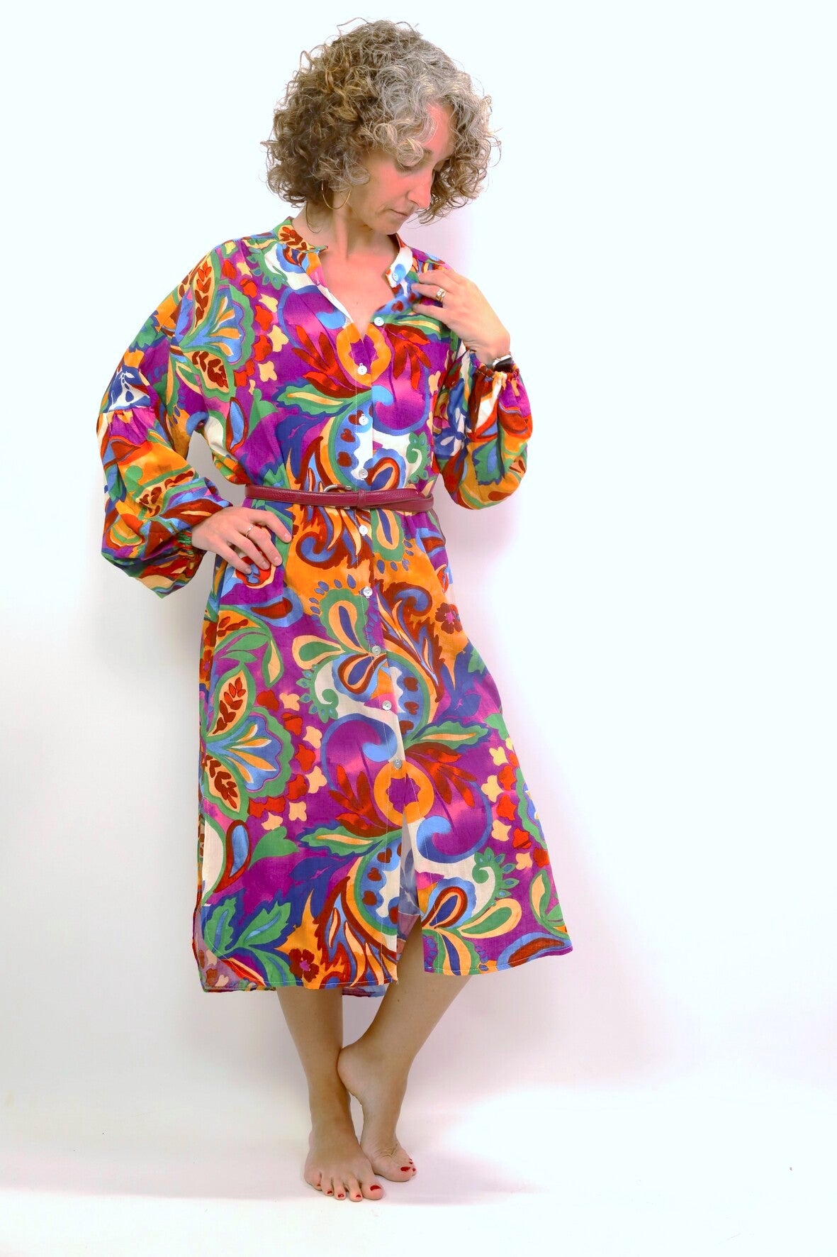 Robe à manches longues, colorée, Scarlet Rooz, Taille unique - NEUF