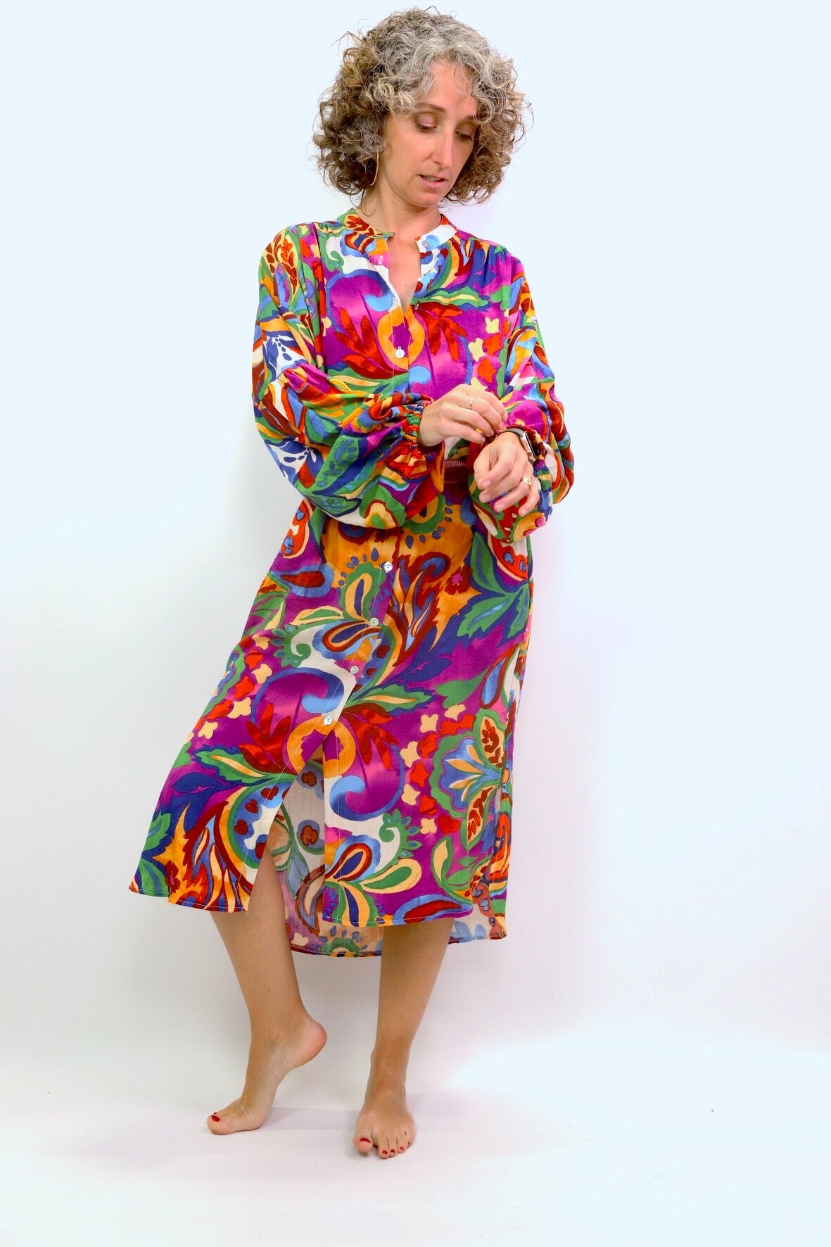 Robe à manches longues, colorée, Scarlet Rooz, Taille unique - NEUF