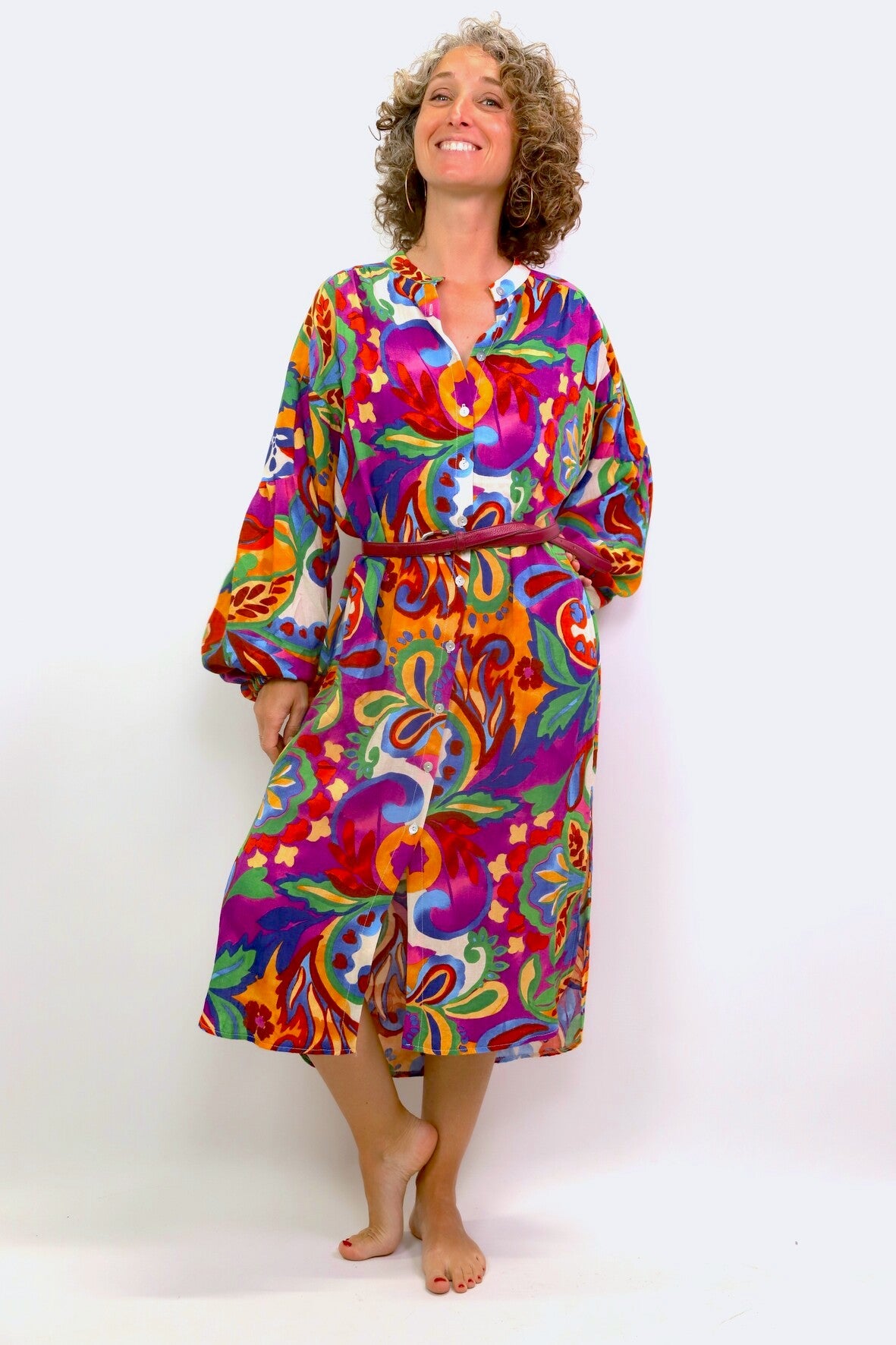 Robe à manches longues, colorée, Scarlet Rooz, Taille unique - NEUF