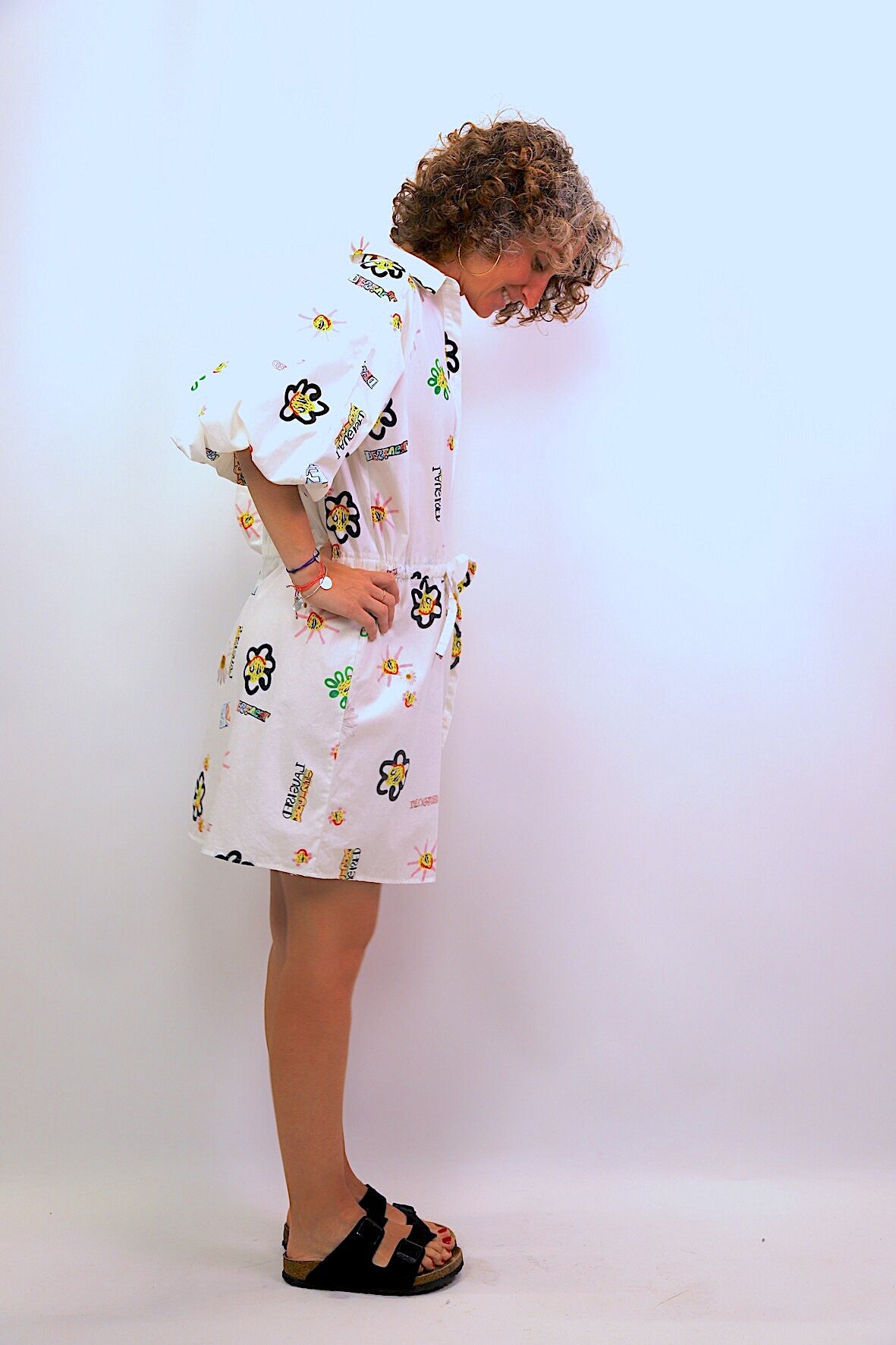Robe blanche à motifs DESIGUAL Taille S