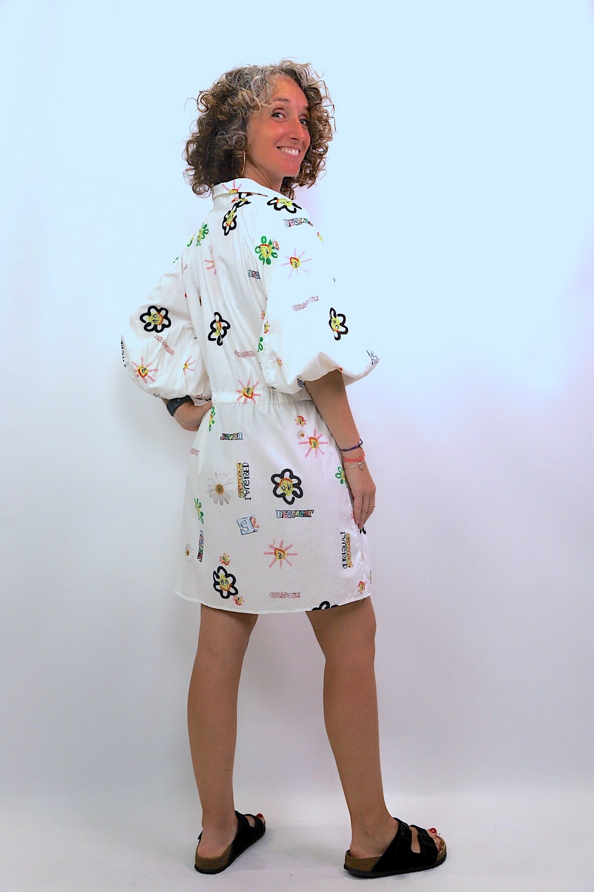 Robe blanche à motifs DESIGUAL Taille S