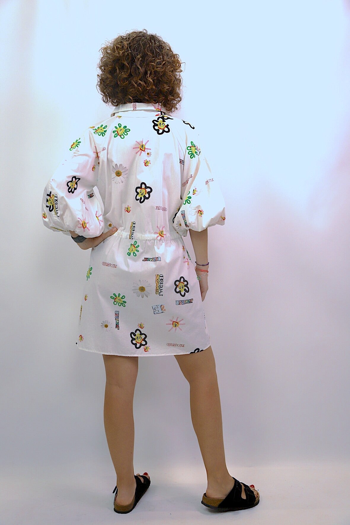 Robe blanche à motifs DESIGUAL Taille S