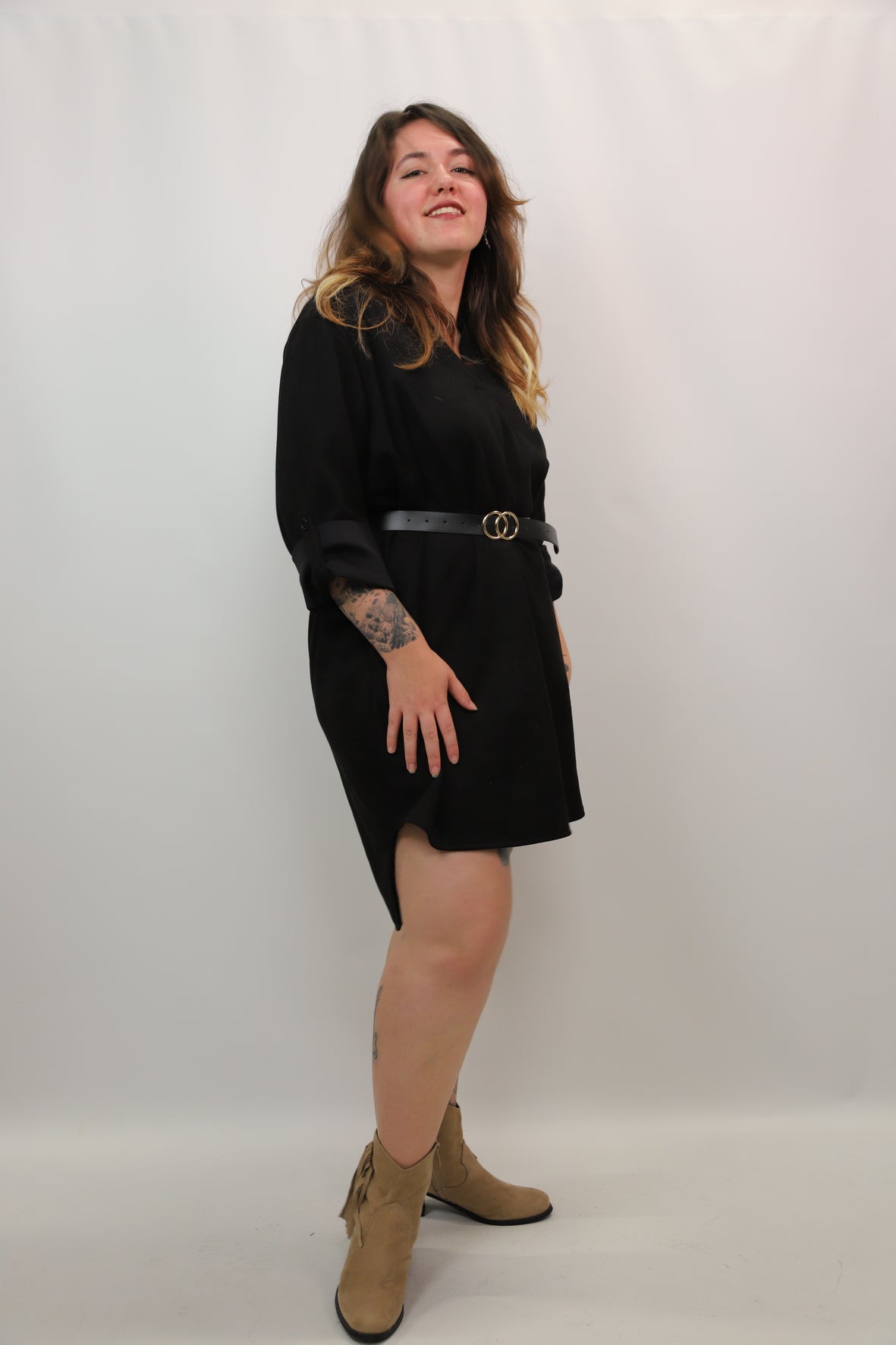 Robe avec ceinture noire New Collection taille unique - NEUF