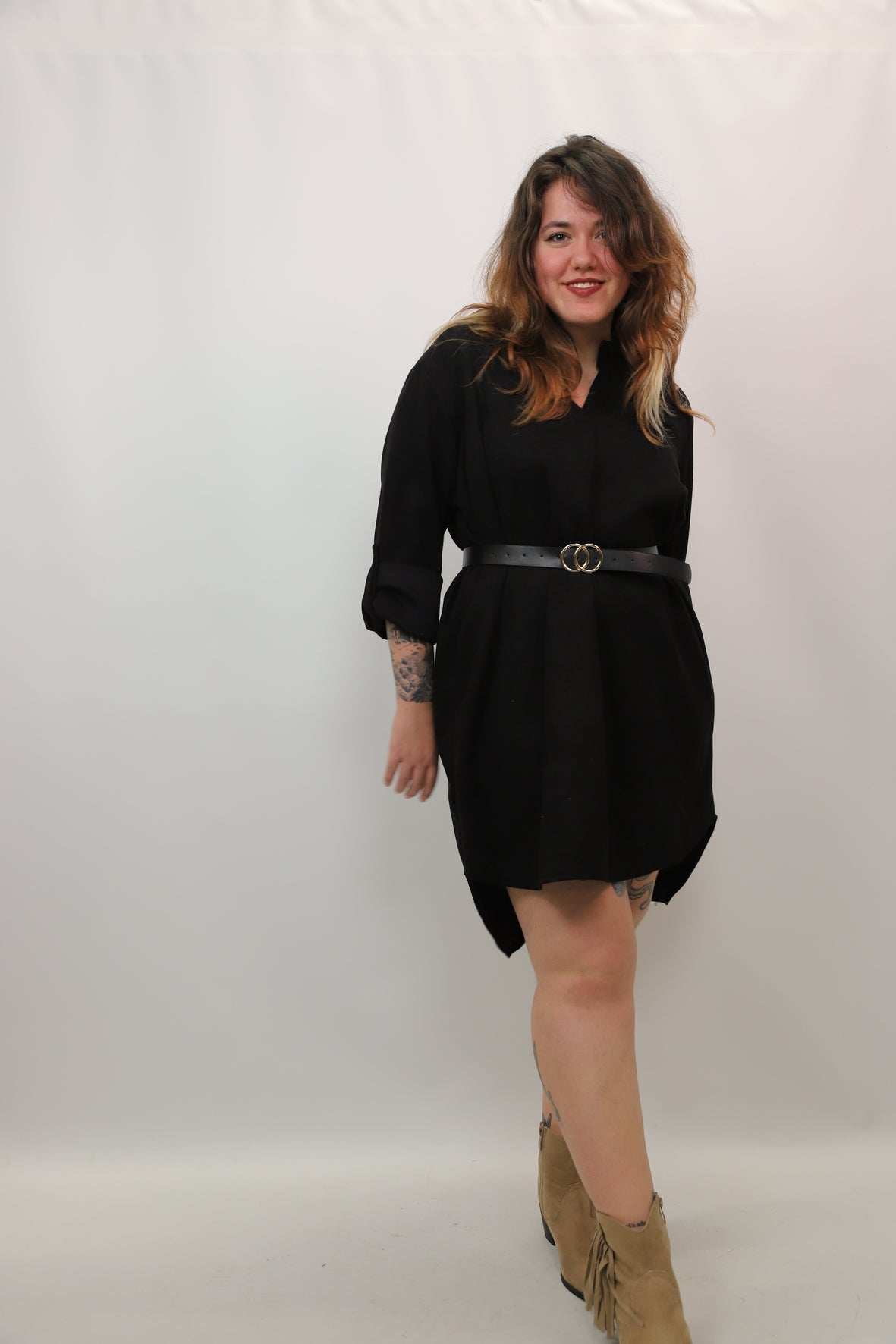 Robe avec ceinture noire New Collection taille unique - NEUF