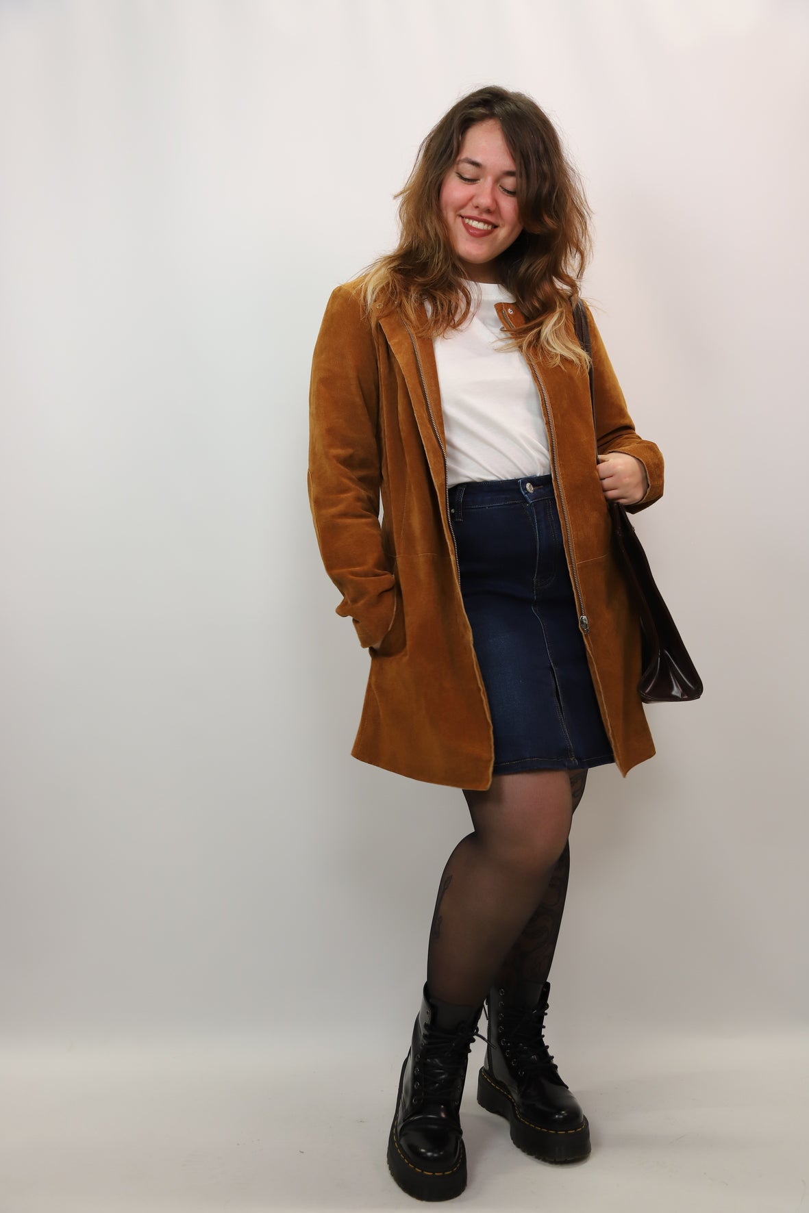 Jupe denim bleu brut Nina Carter, Tailles XS et XL - NEUF