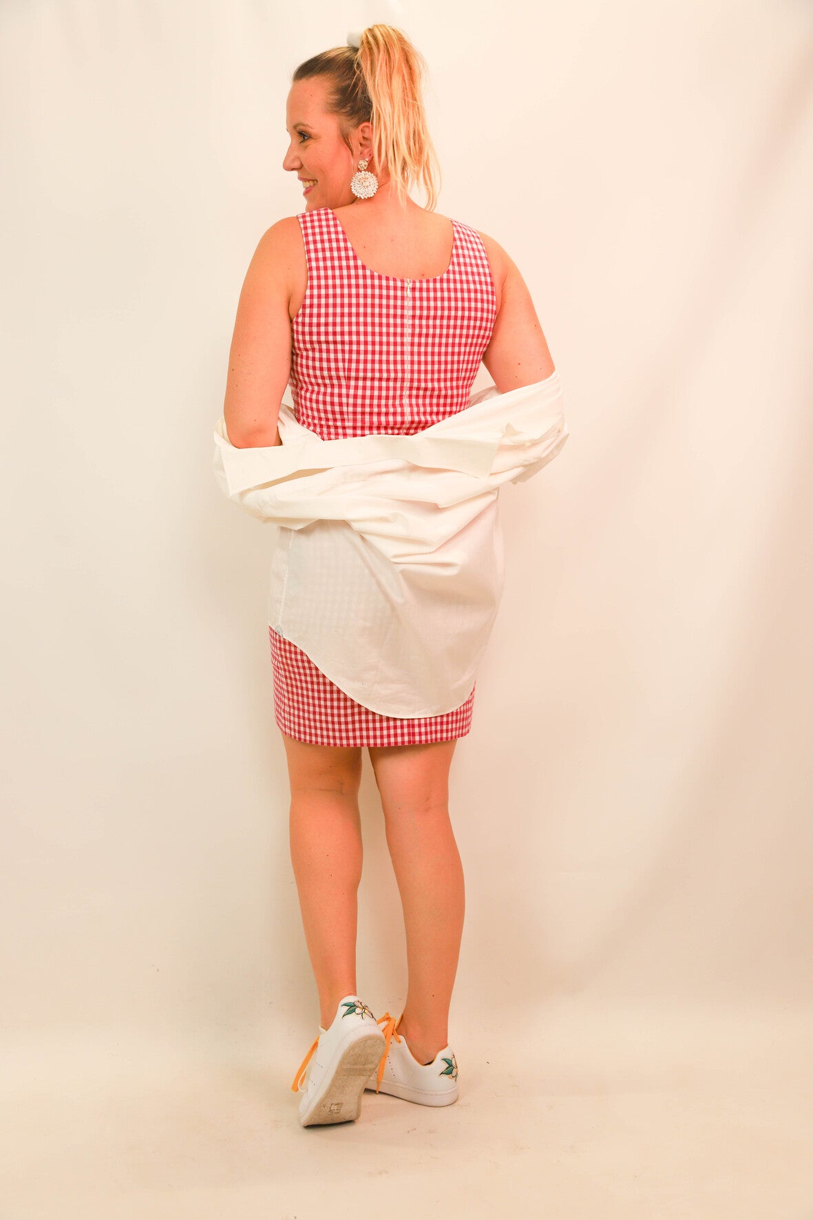 Robe Vichy rouge Cyrillus Taille XL
