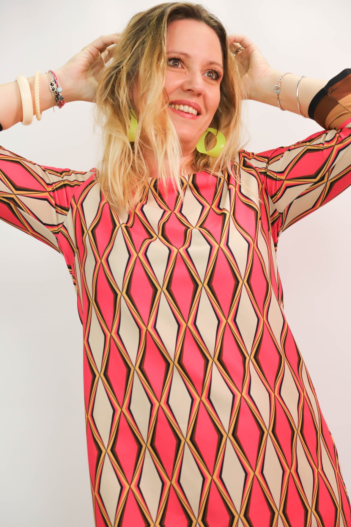 Robe rose et beige Taille XL