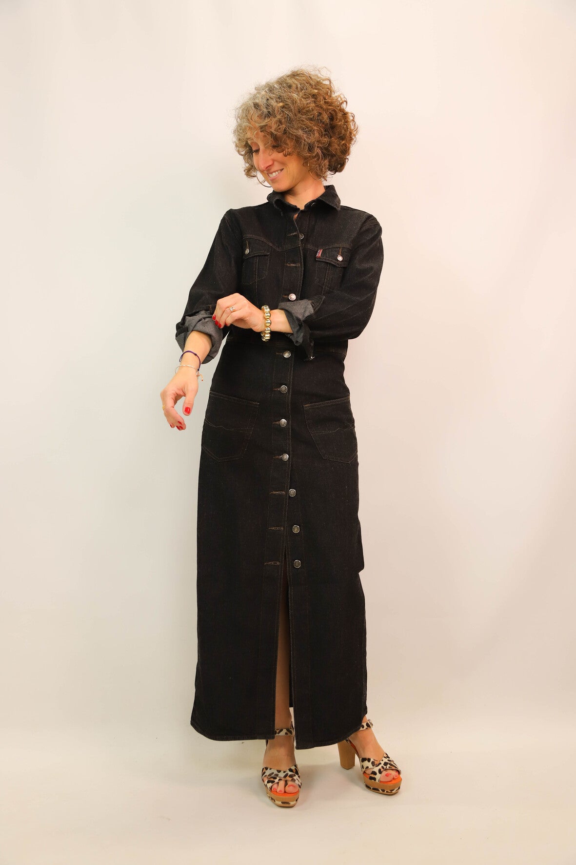 Robe longue noire Naf Naf Taille M