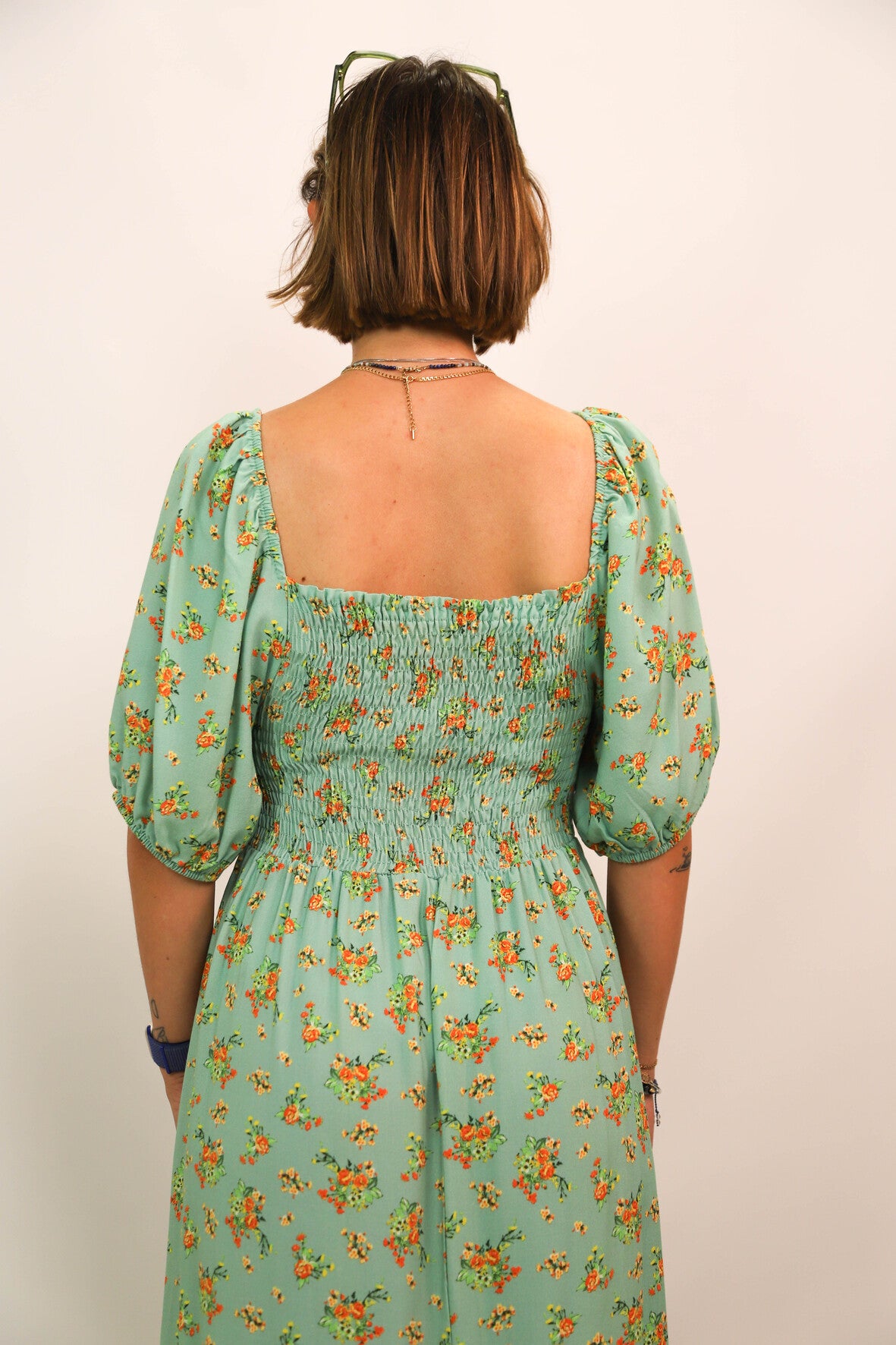 Robe verte fleurie Pimkie Taille M