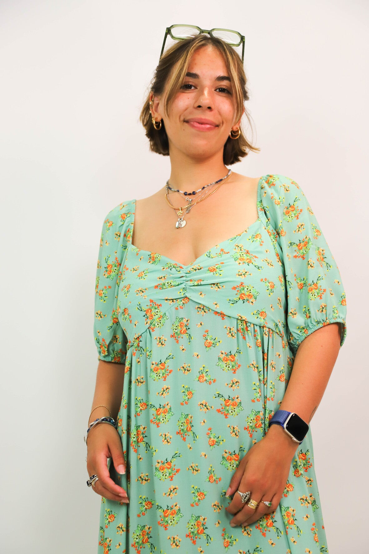 Robe verte fleurie Pimkie Taille M