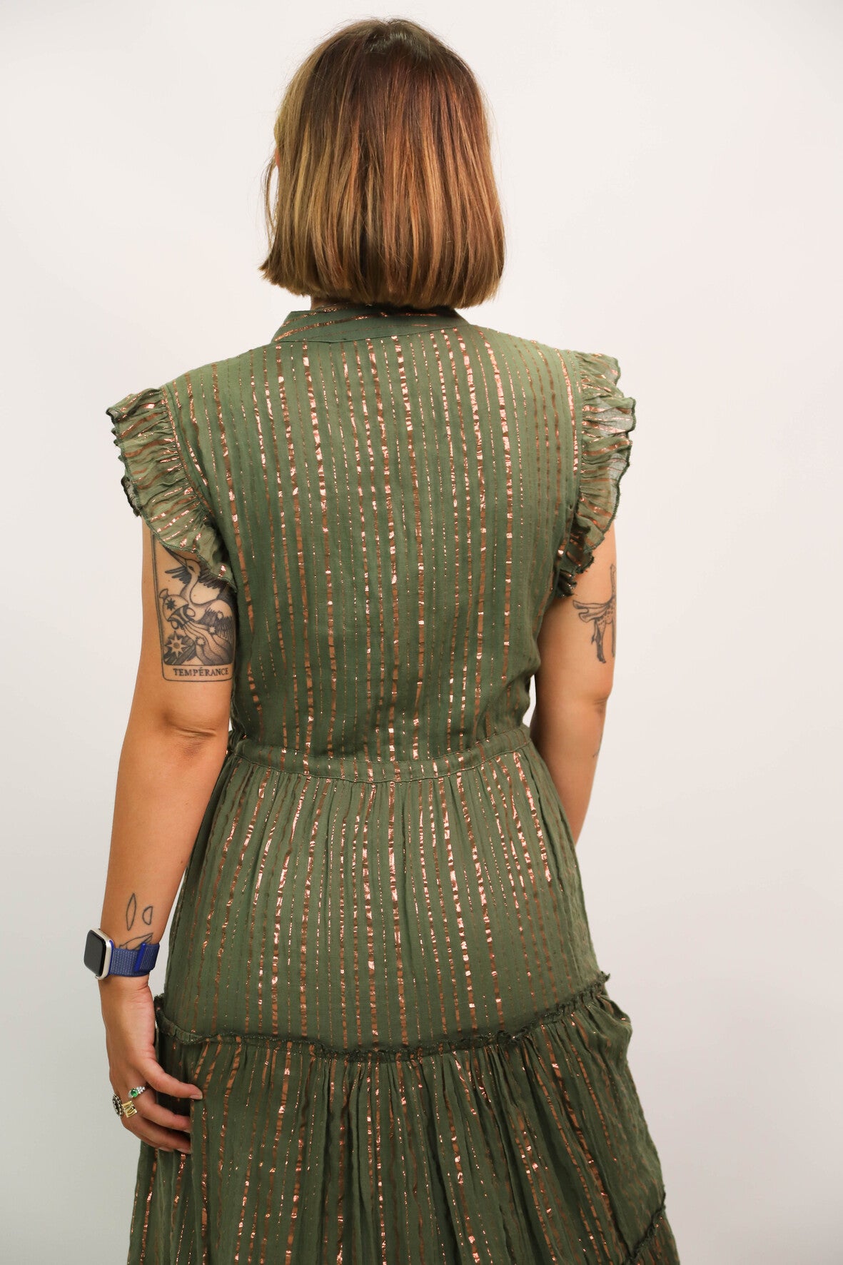 Robe longue kaki Gold & Silver Taille S