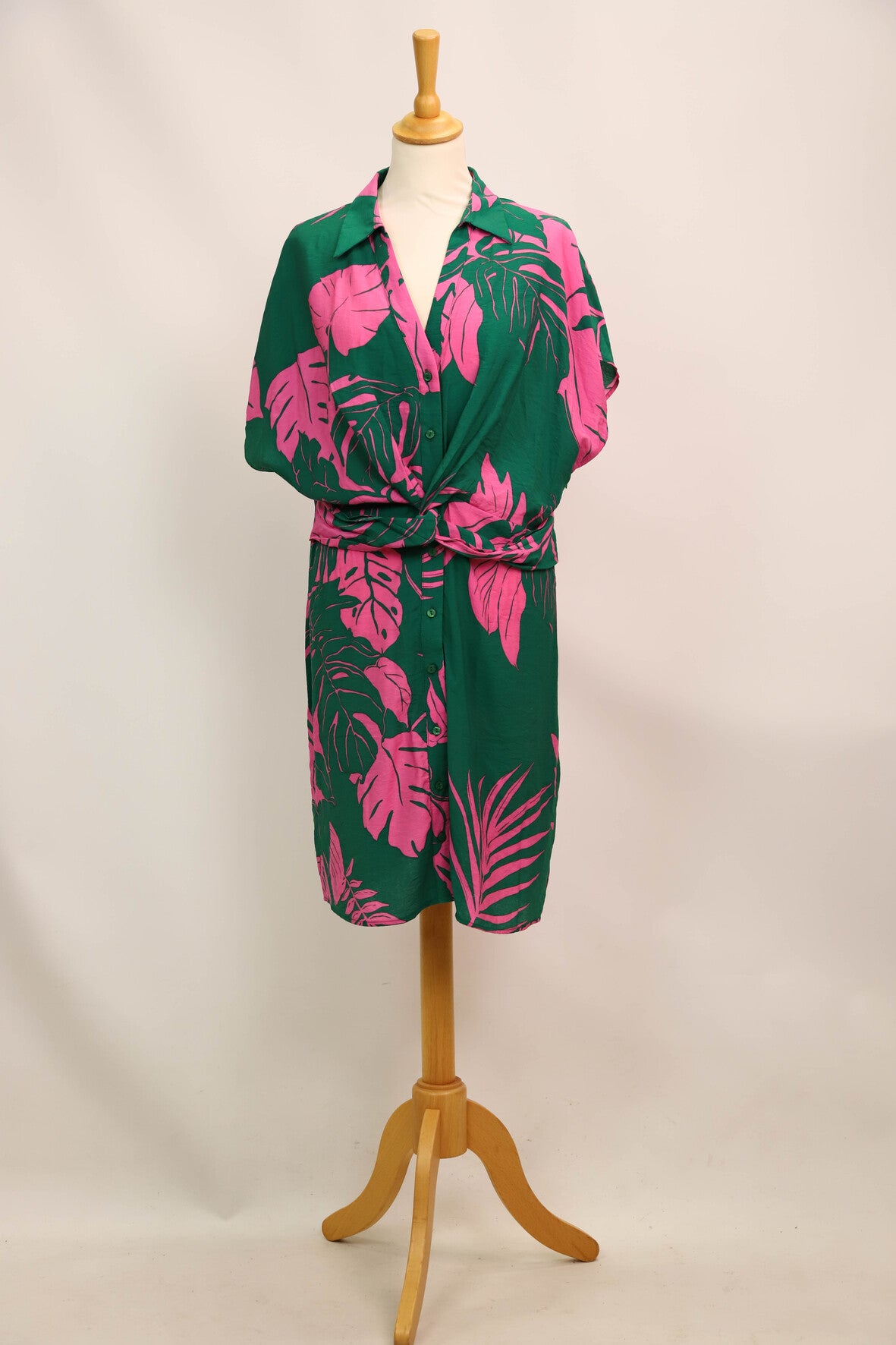 Robe verte et rose Mango Taille XL