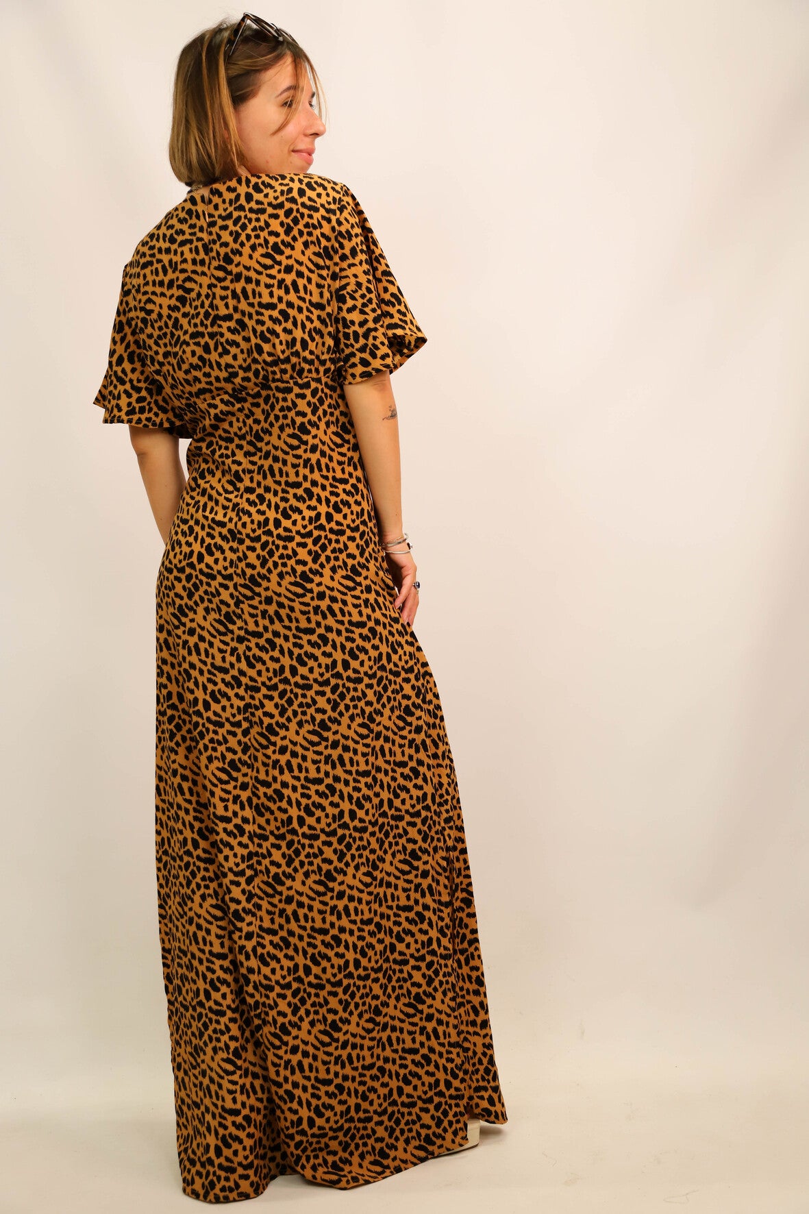 Robe longue léopard Nasty Gal Taille XS