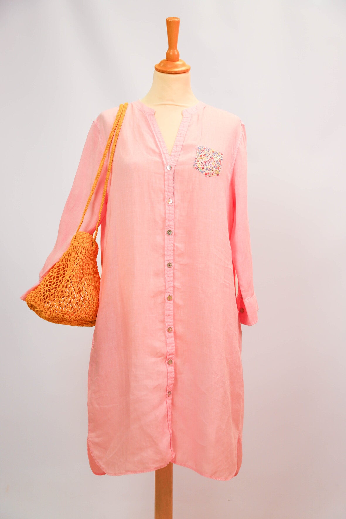 Robe en lin rose Jacobs and Jacobs Taille M/L