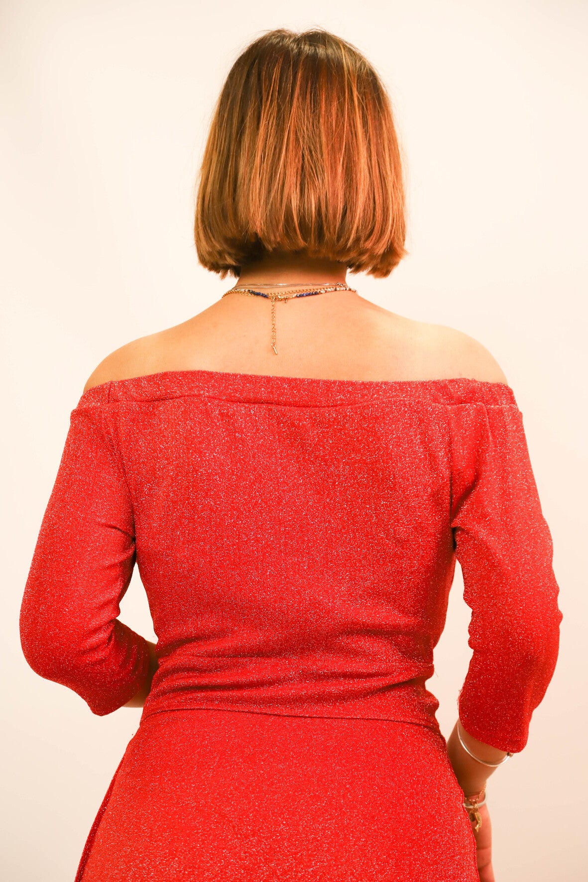 Robe rouge brillante Taille XS
