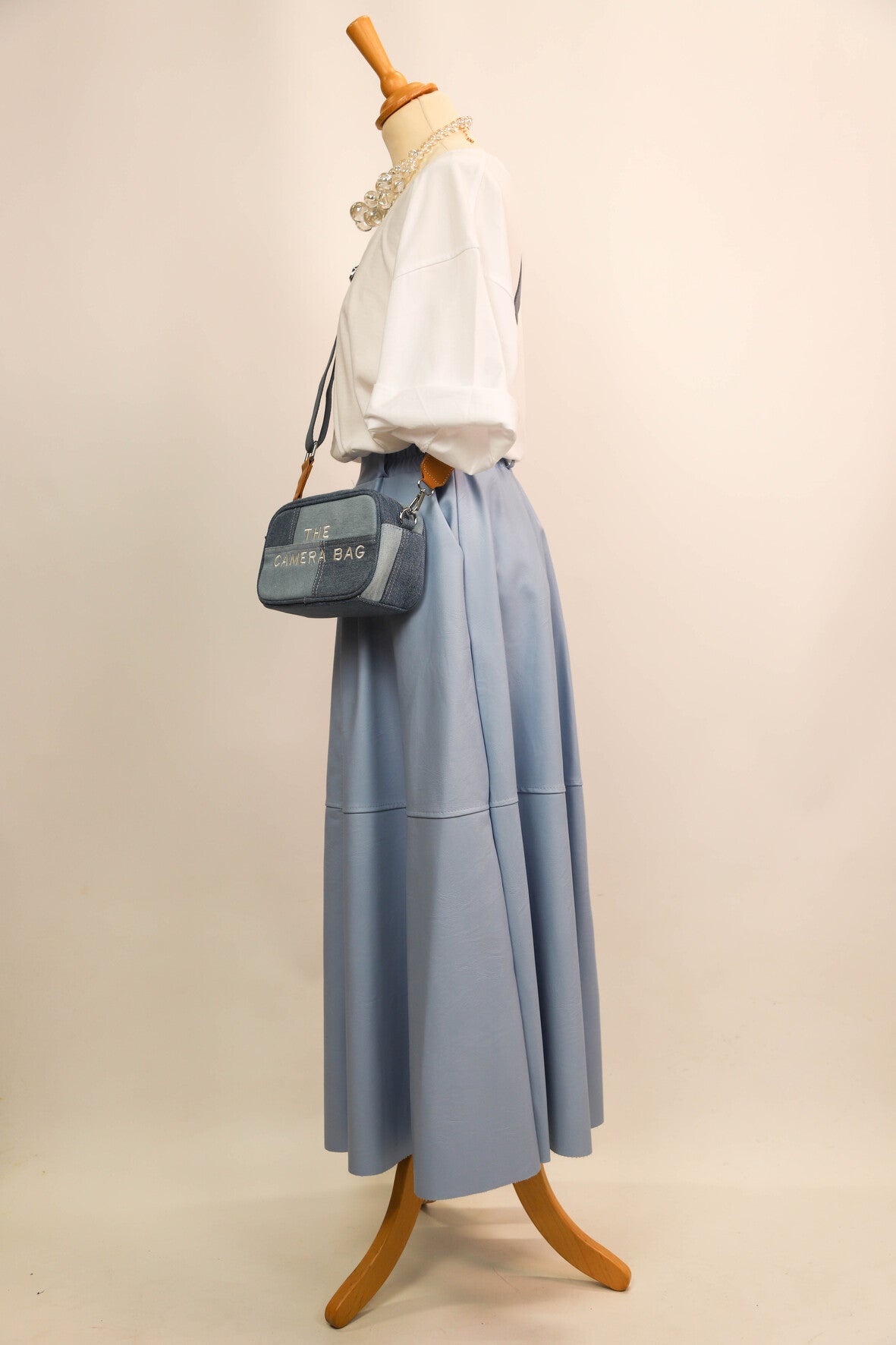 Jupe similicuir bleu New collection Taille S - NEUF
