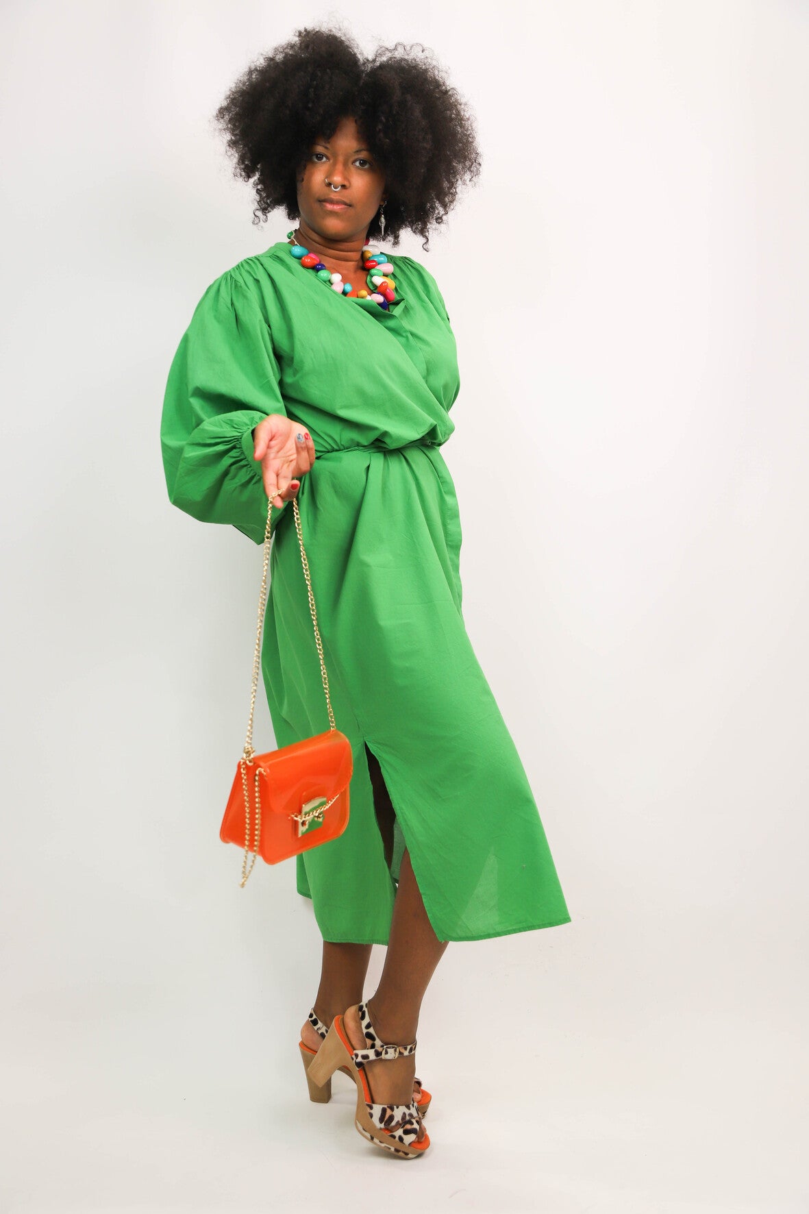 Robe verte, Gigi, Taille Unique - NEUF
