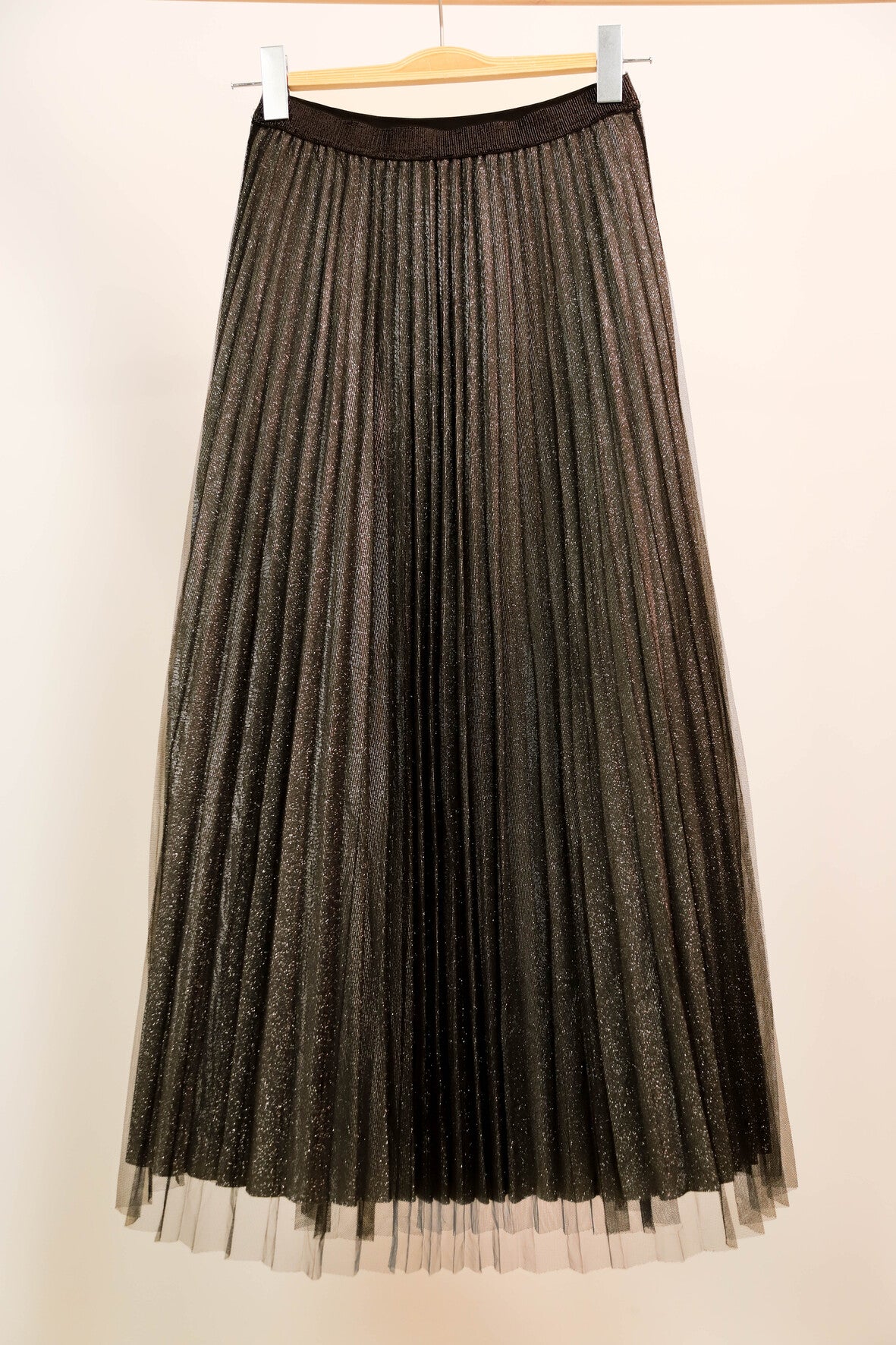 Jupe longue noire et argentée Choklate Taille M