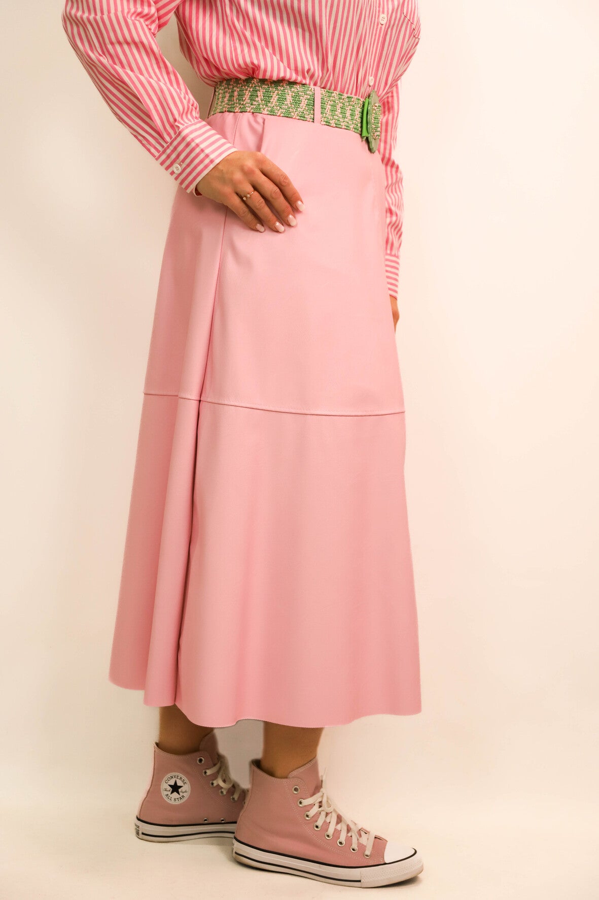 Jupe similicuir rose New Collection Taille M