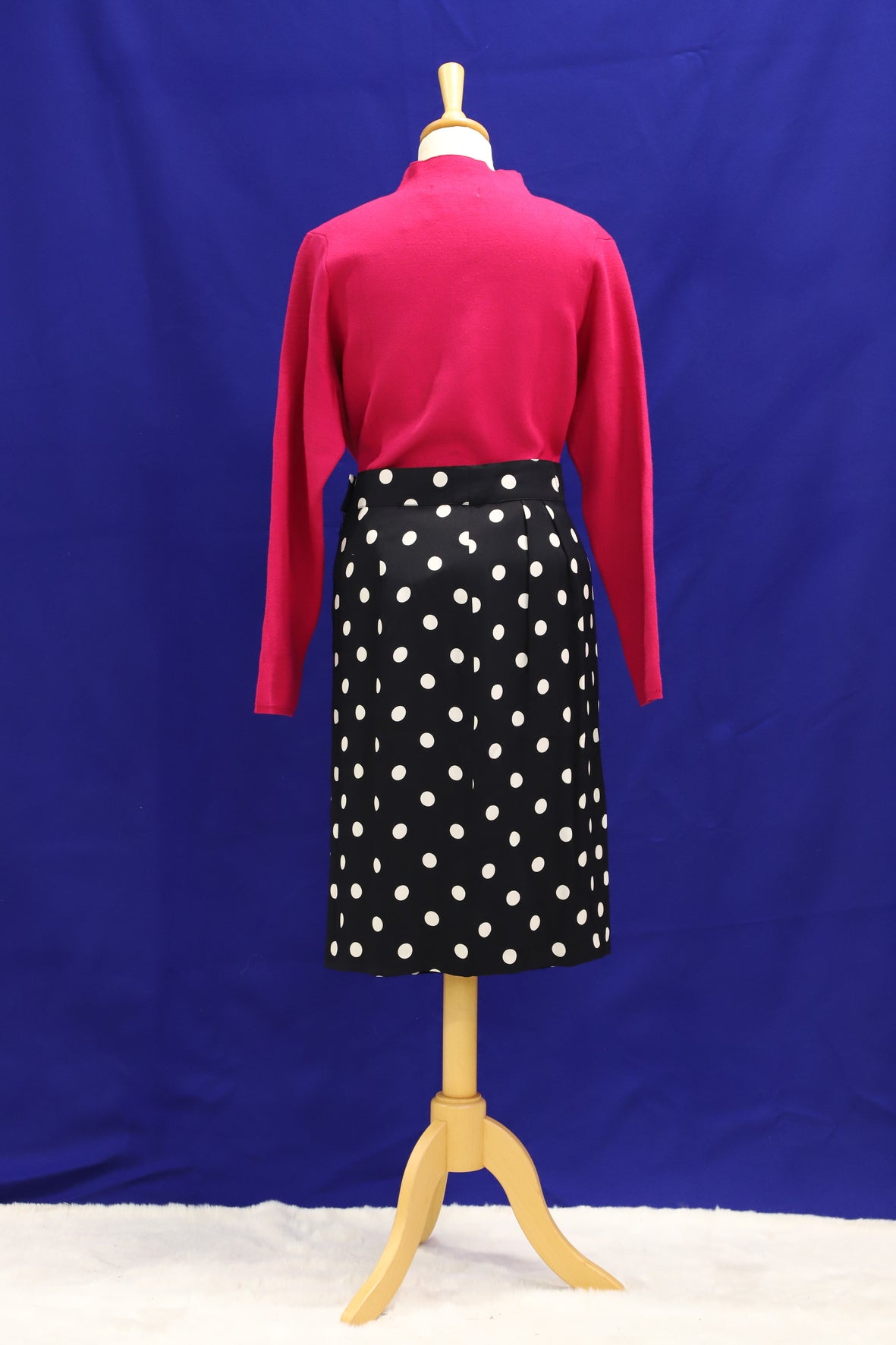 Jupe noire pois blancs Louis Féraud Taille M-XL - NEUF