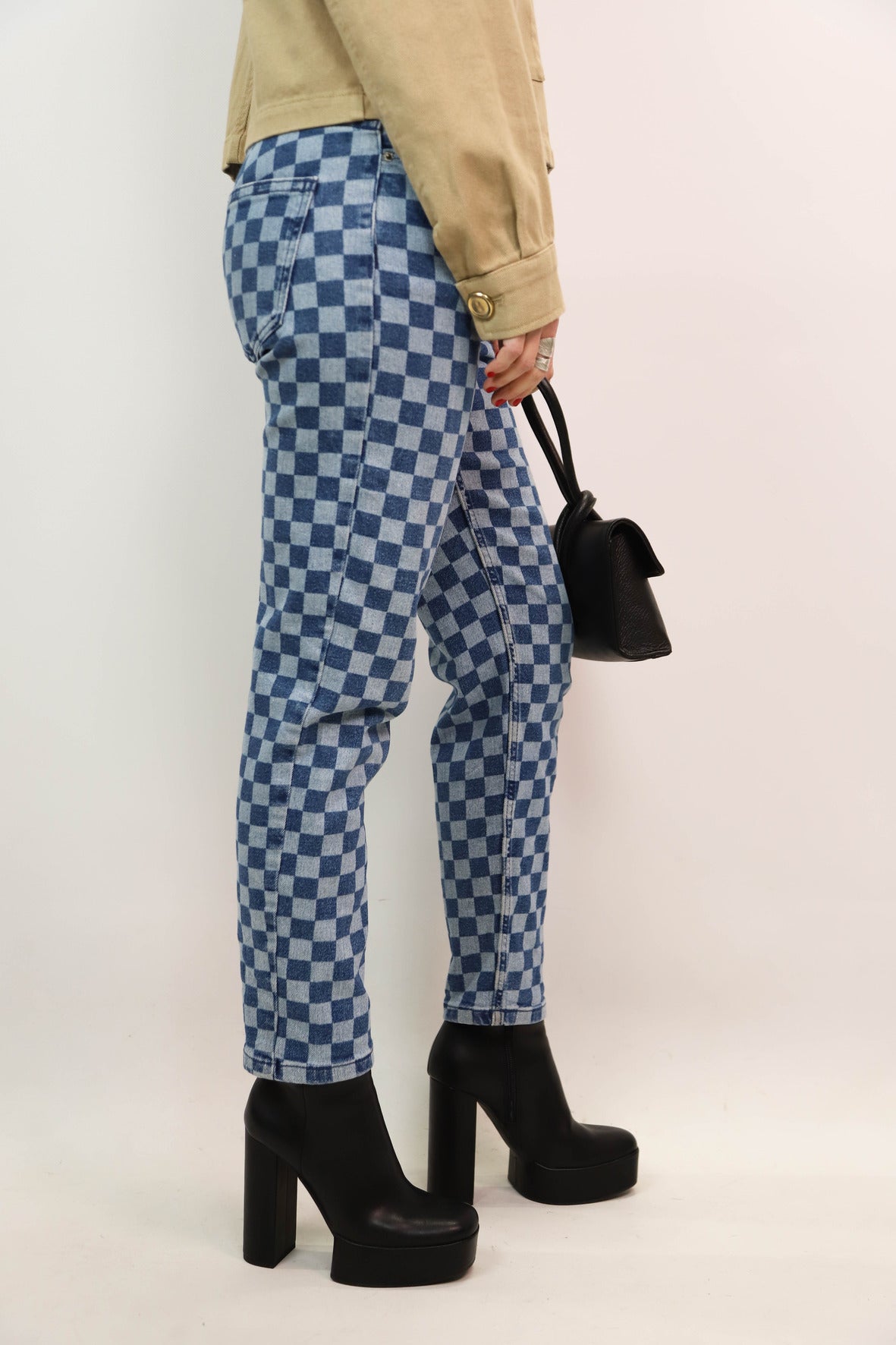 Jean damier bleu Jennyfer Taille S