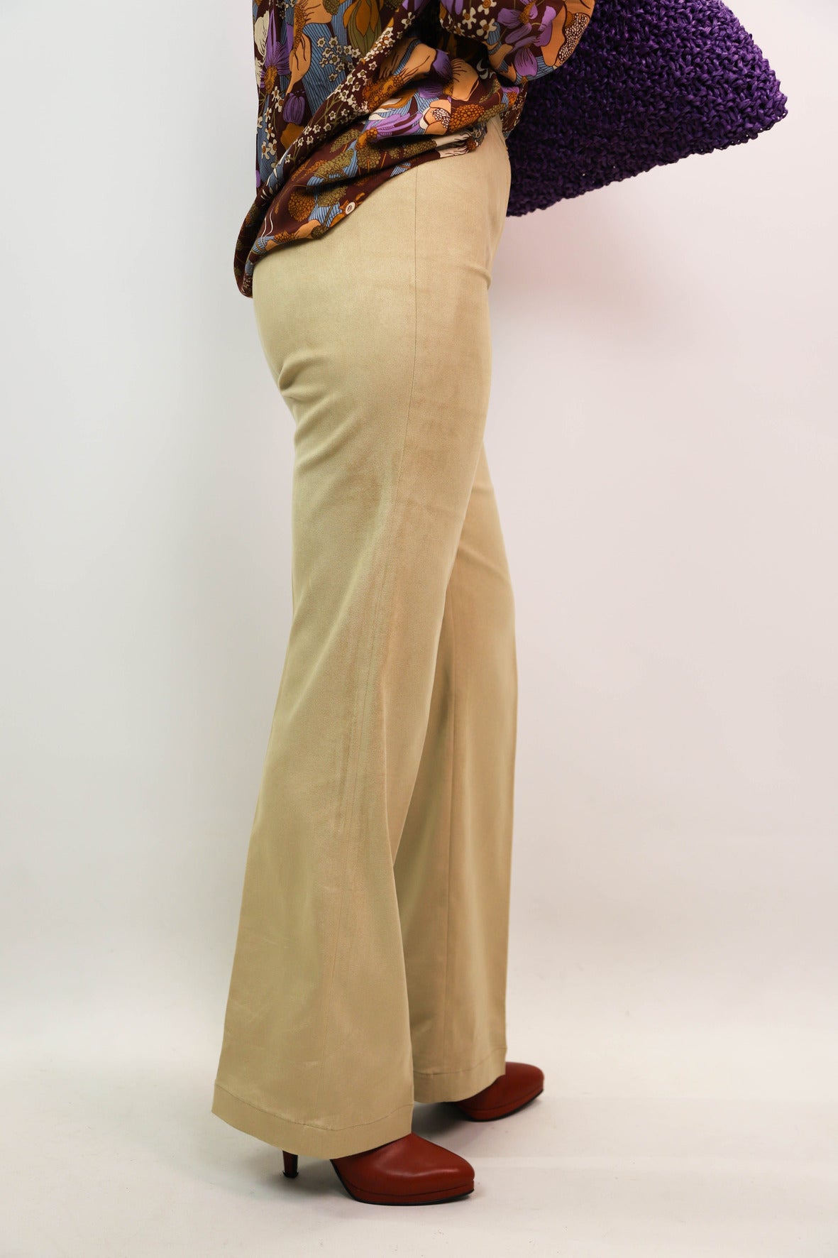 Pantalon en suédine beige Bruce Field Girls Taille S
