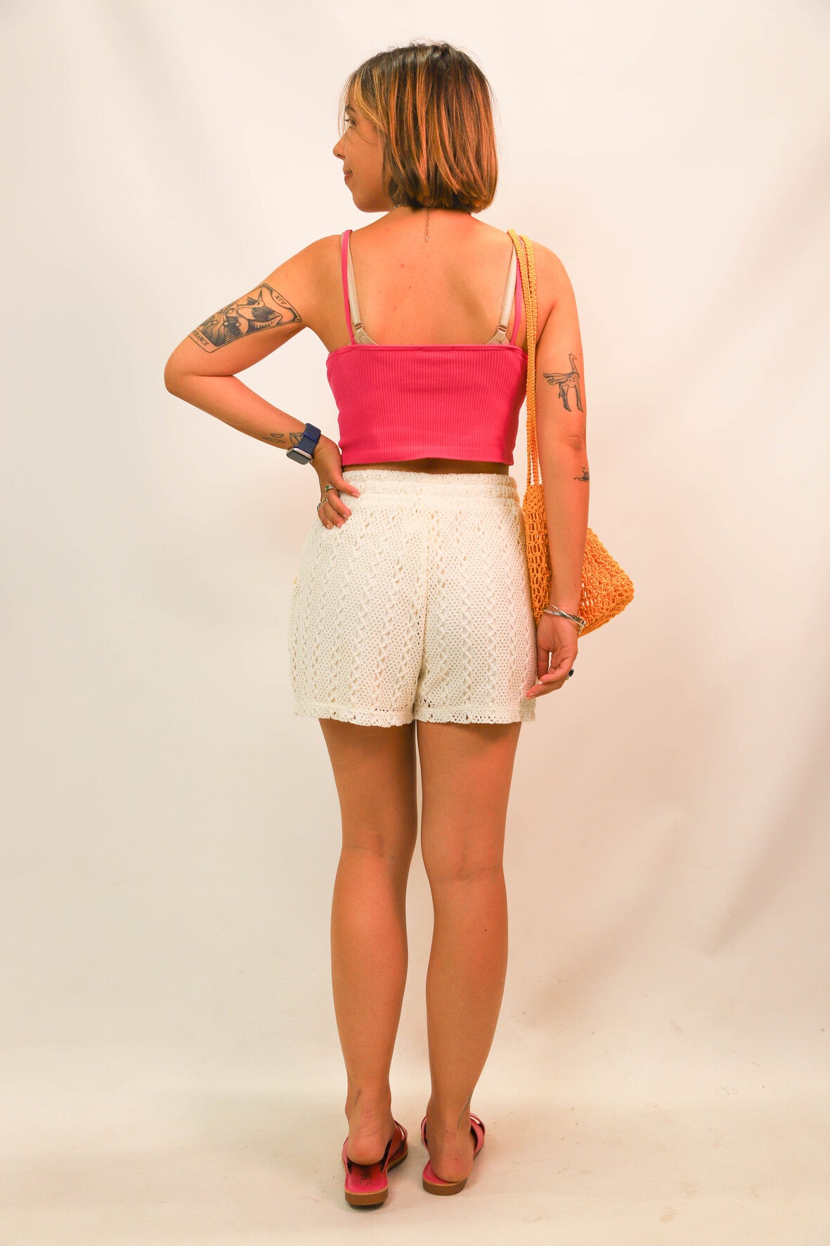 Short en crochet écru Taille XS