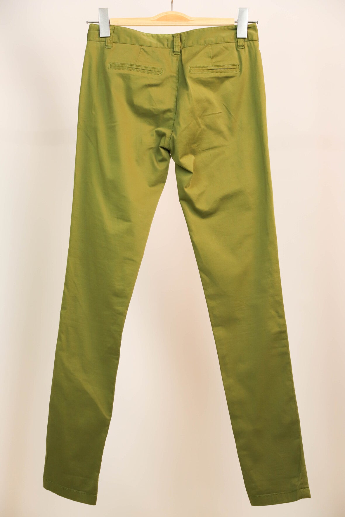 Pantalon vert kaki coupe chino, DDP, Tailles S et XS