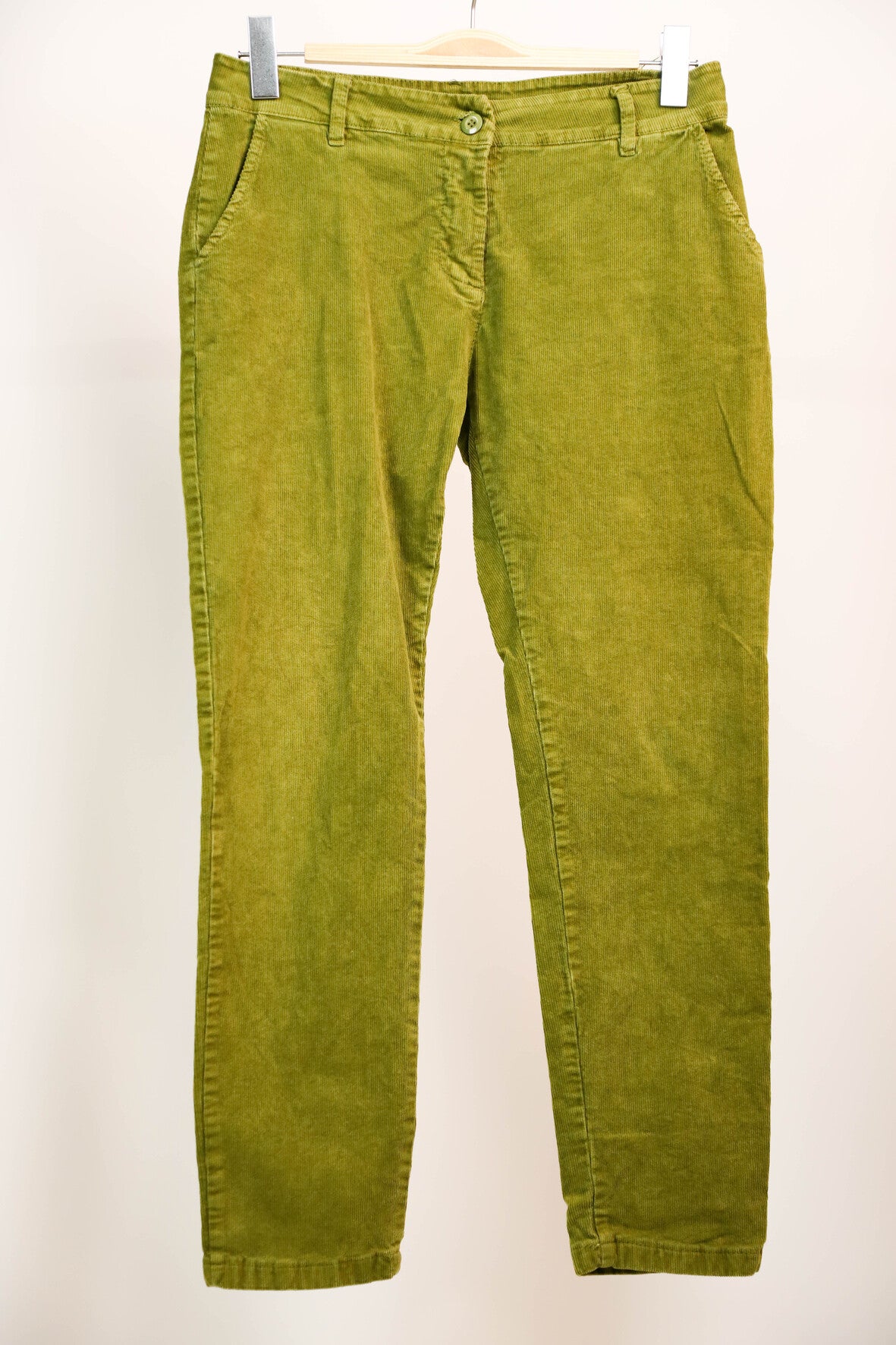 Pantalon vert en velours côtelé, Lacomy, Taille L