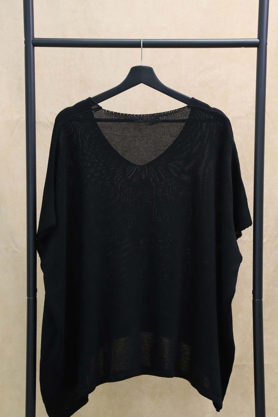Pull ROCK sans manche noir, Lacomy, Oversize - NEUF