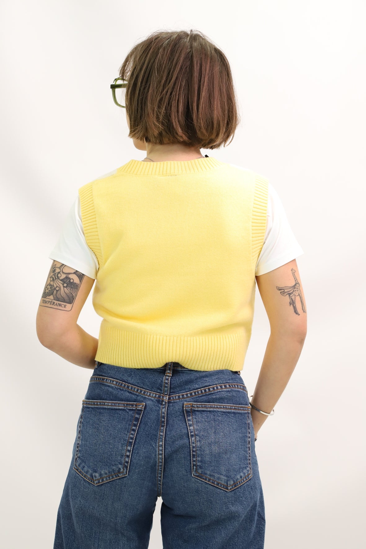 Pull sans manches jaune Taille XS