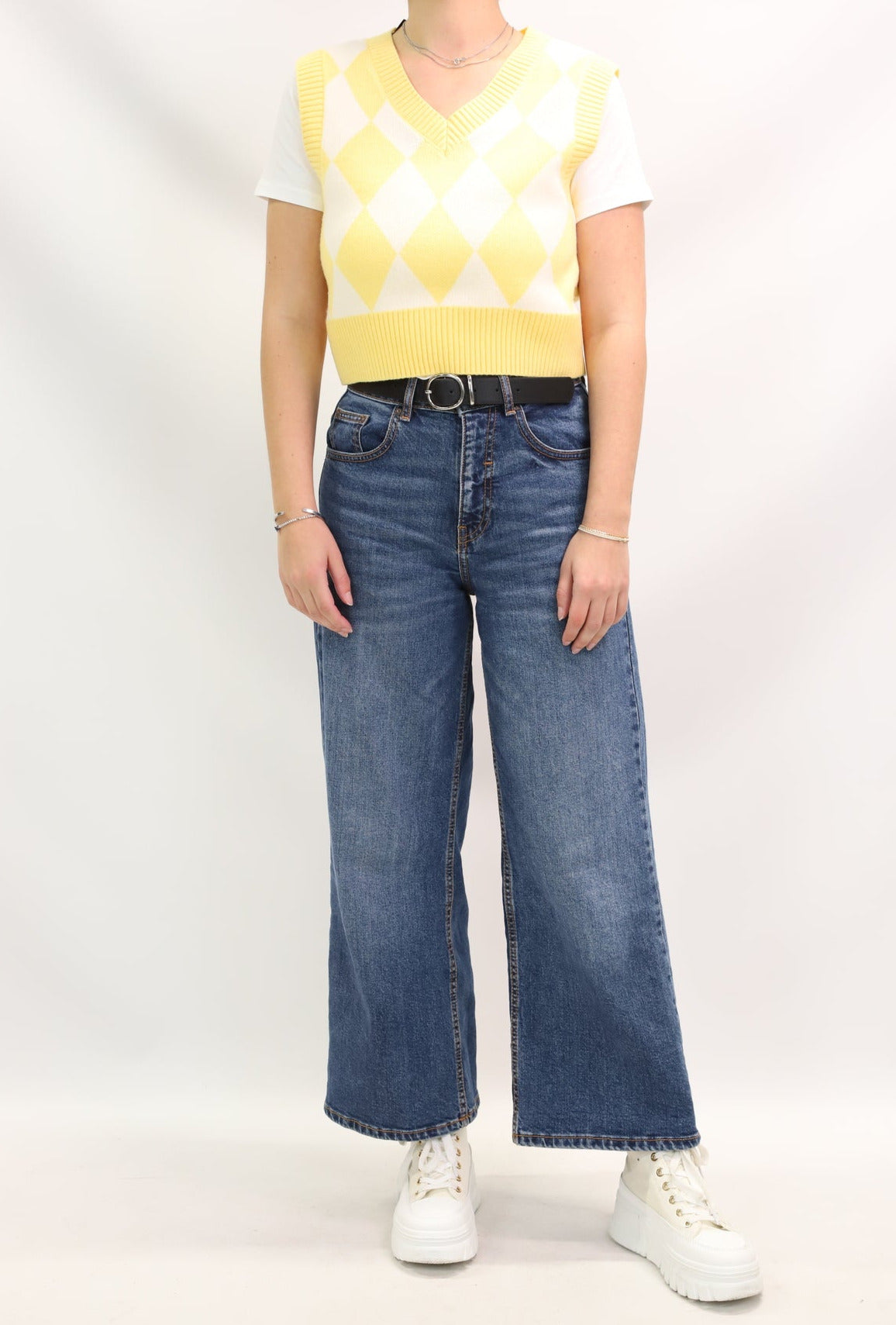 Pull sans manches jaune Taille XS