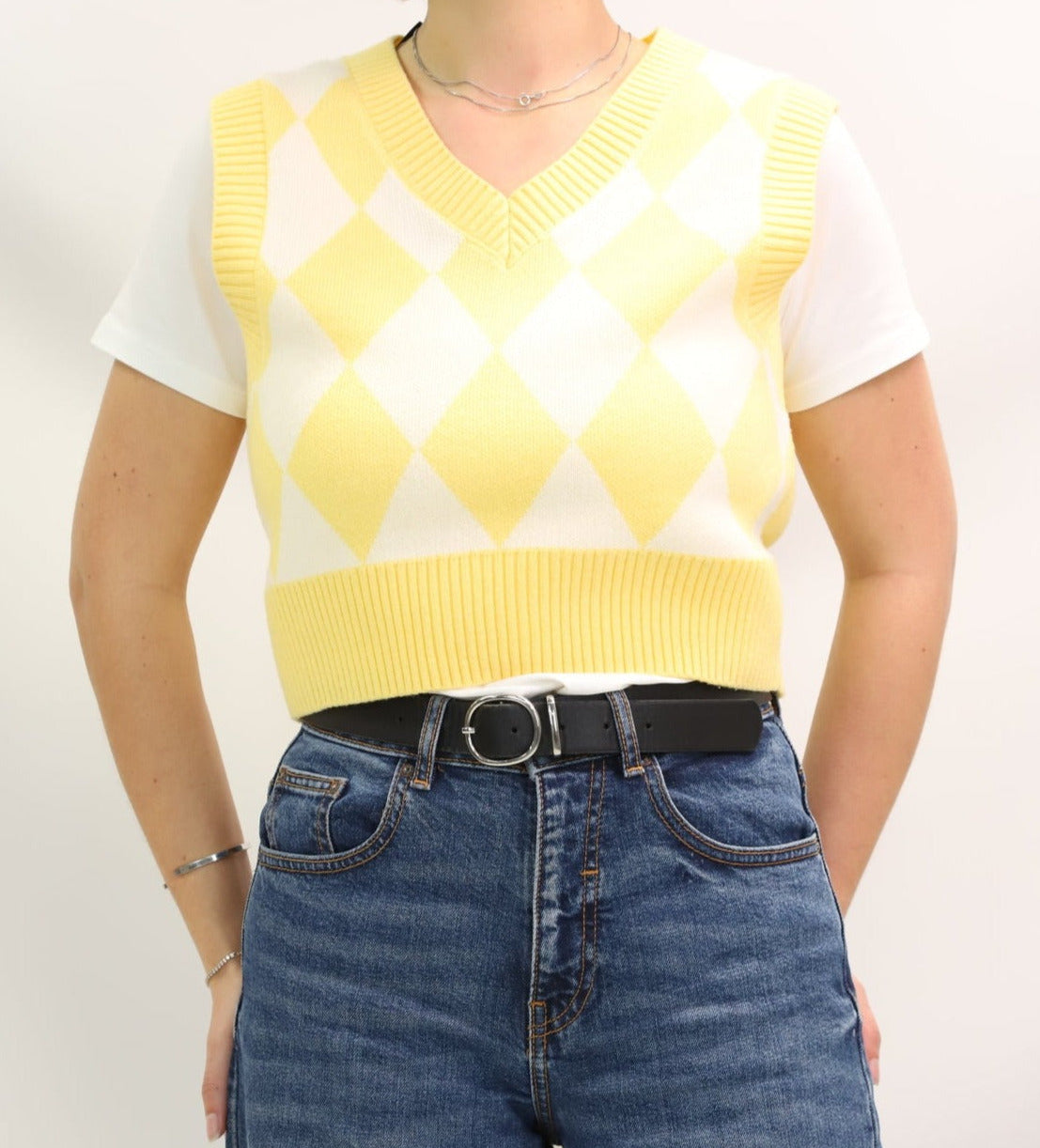 Pull sans manches jaune Taille XS