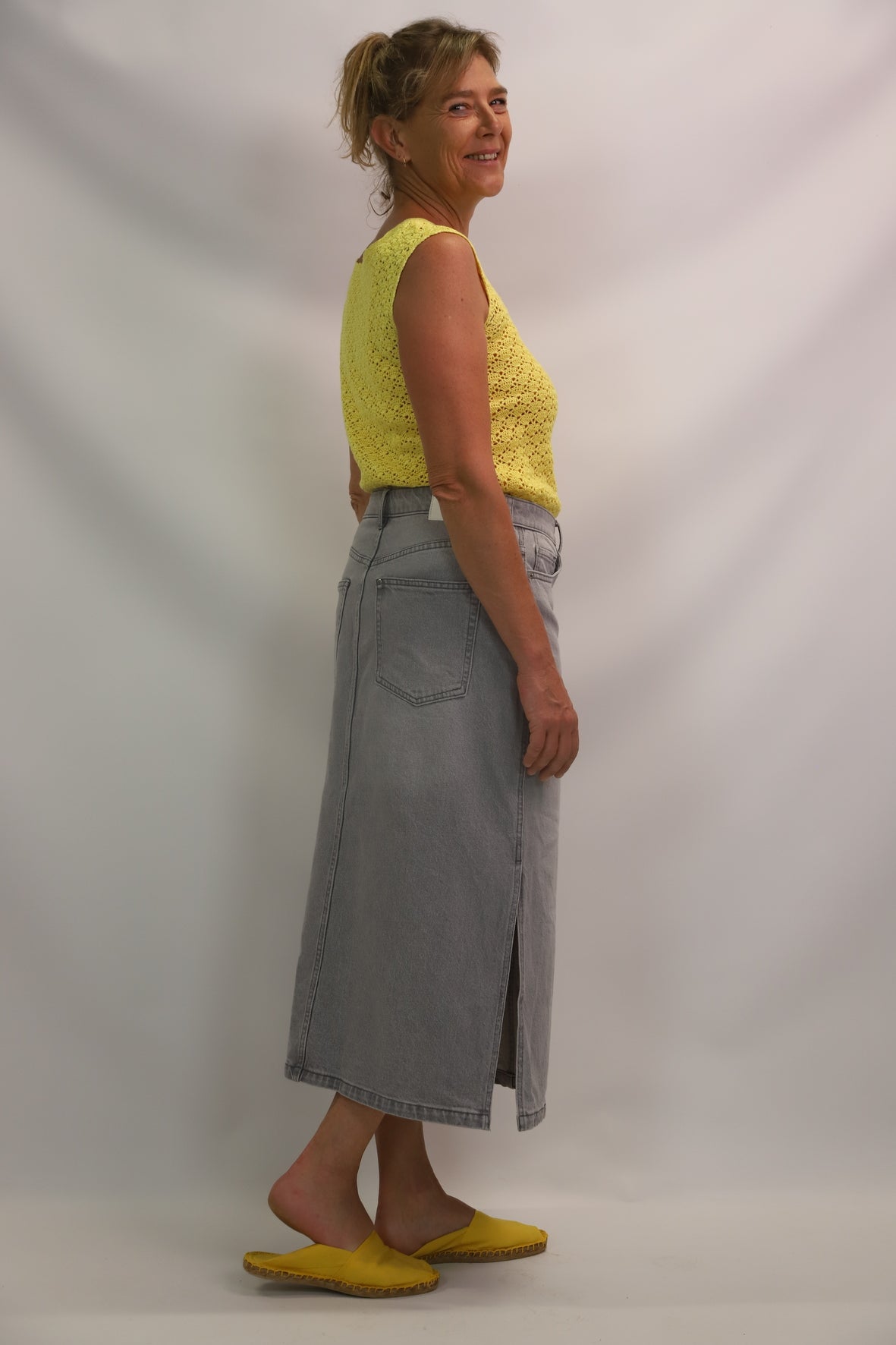 Jupe longue grise, H&M Taille L