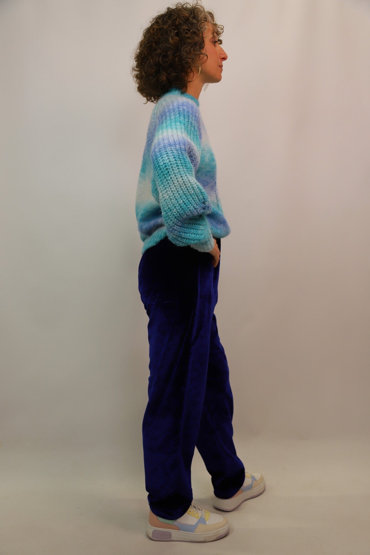 Pull bleu doux Bisou's project Taille s
