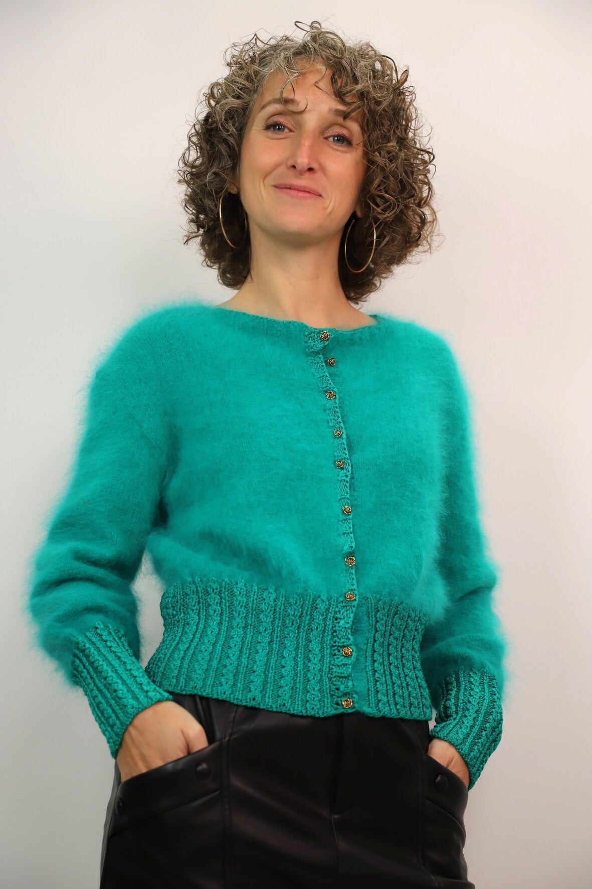 Gilet vert très doux Taille S