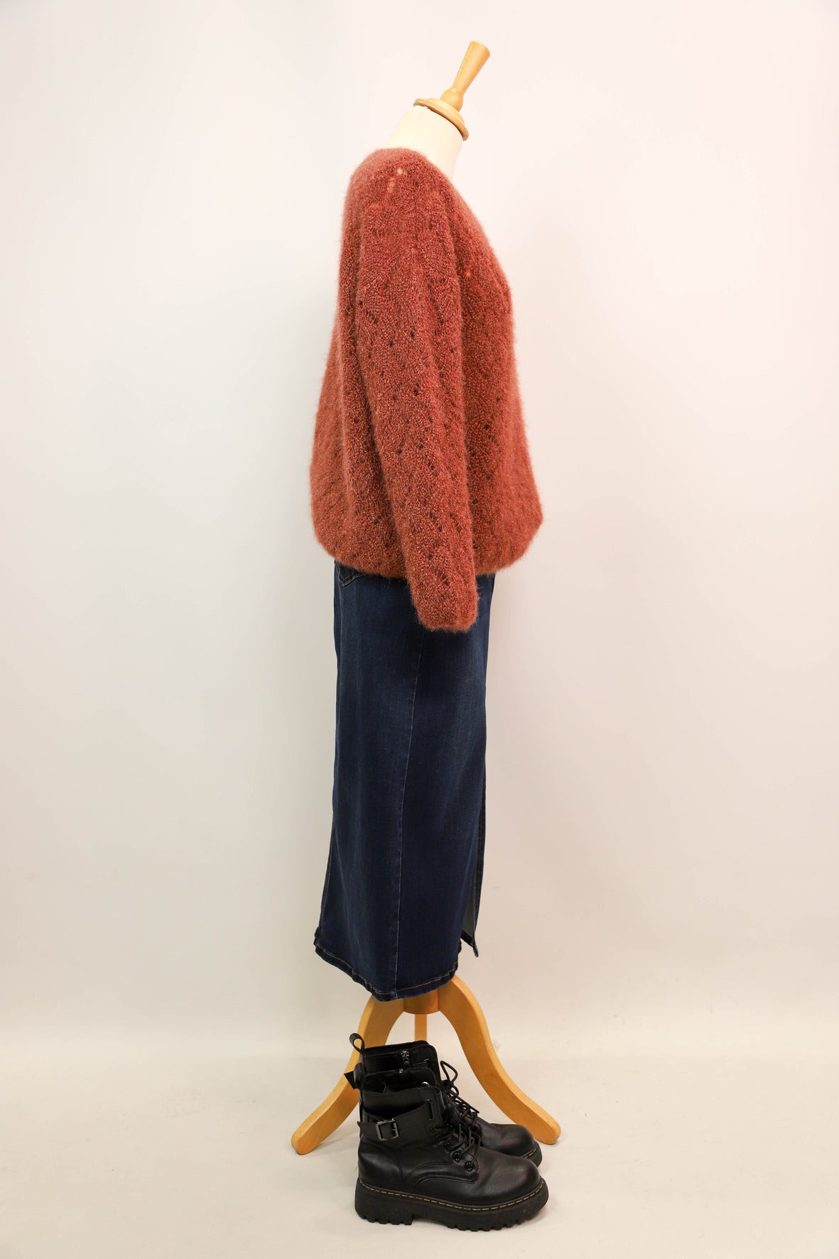 Pull ajouré marron, Bréal, Taille M