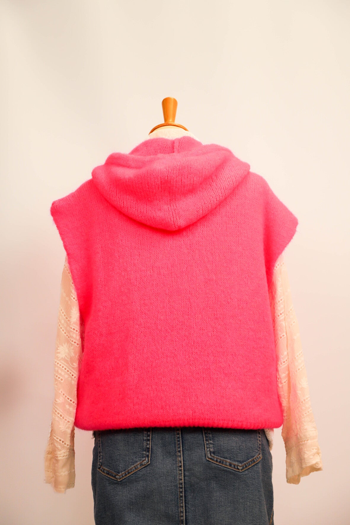 Pull sans manches rose fluo Bellerina Taille Unique