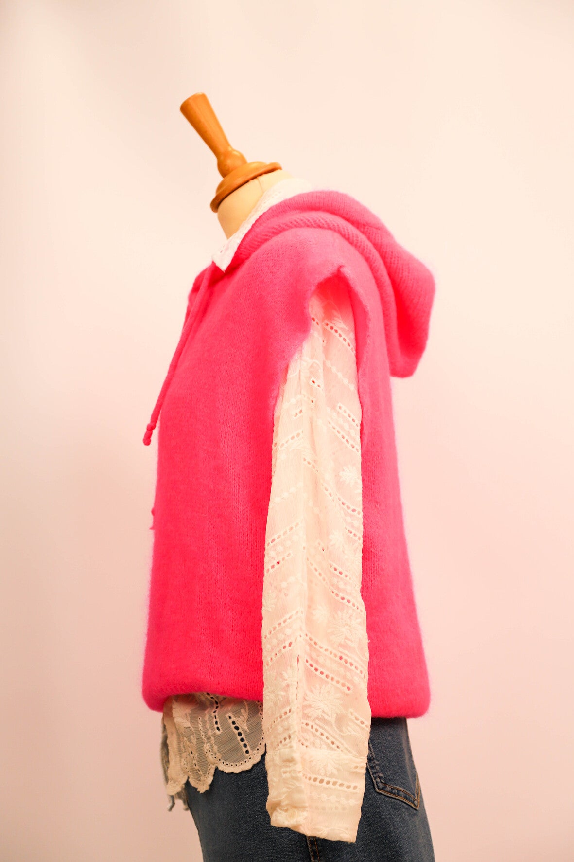 Pull sans manches rose fluo Bellerina Taille Unique