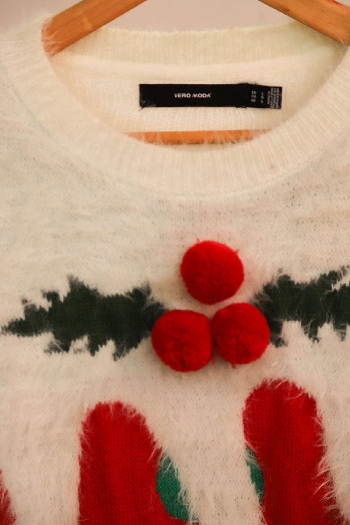Pull de Noel rouge et blanc Vero Moda Taille L