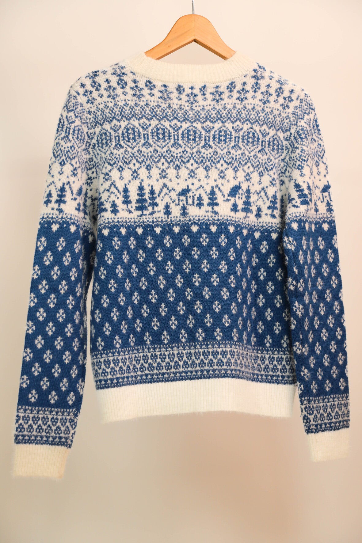 Pull bleu et blanc à motif Cache Cache Taille M