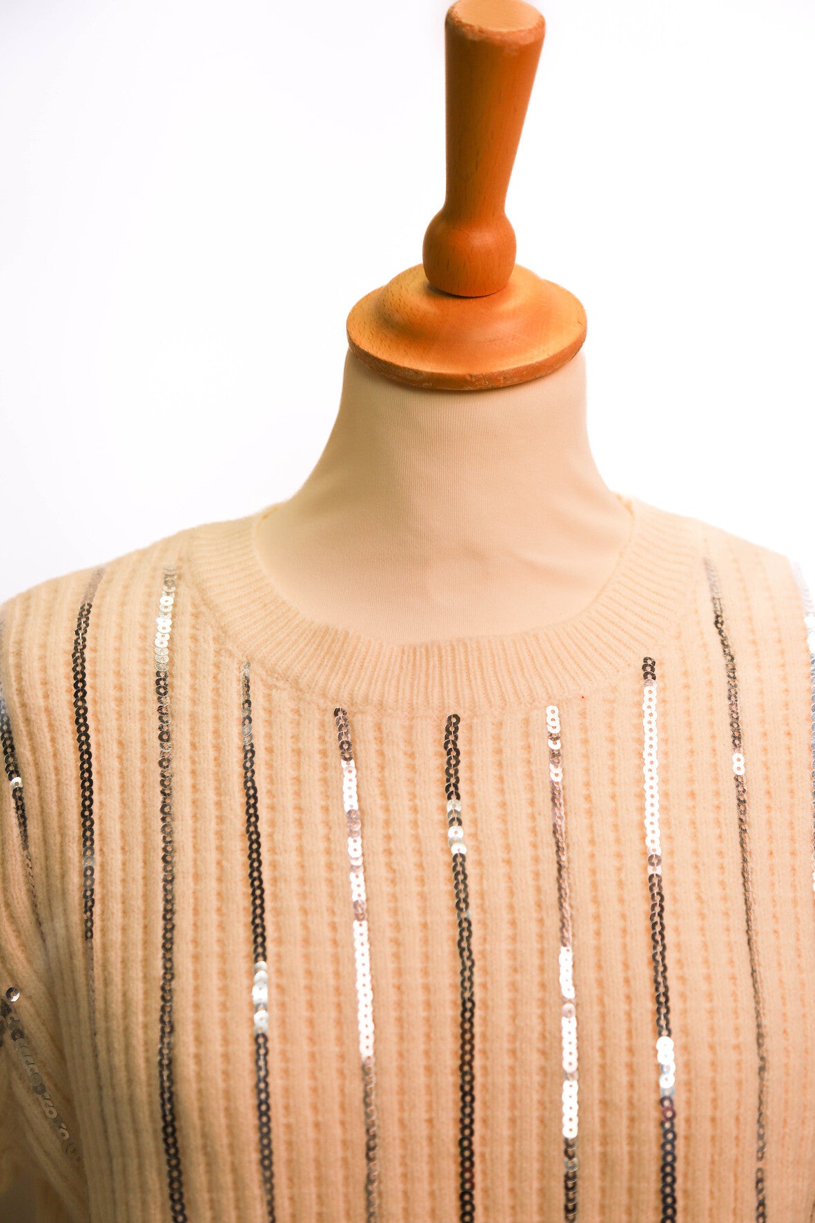 Pull manches courtes ecru SensUniq Taille Unique