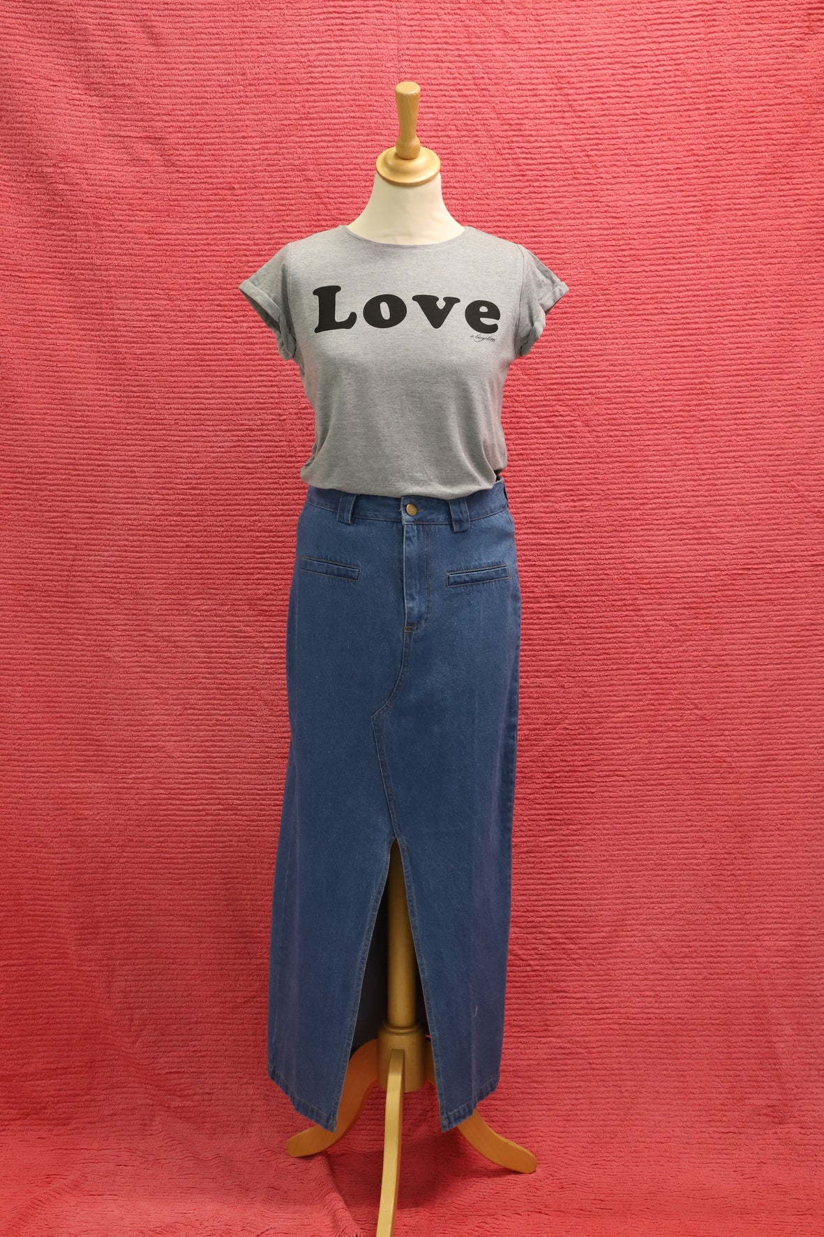 T-Shirt gris LOVE YOU - NEUF À Bicyclette taille M