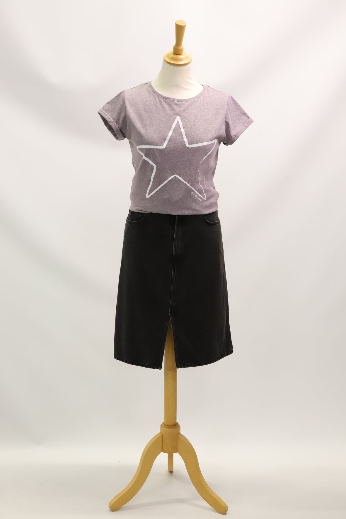 T-Shirt motif étoile mauve À Bicyclette tailles S et M - NEUF