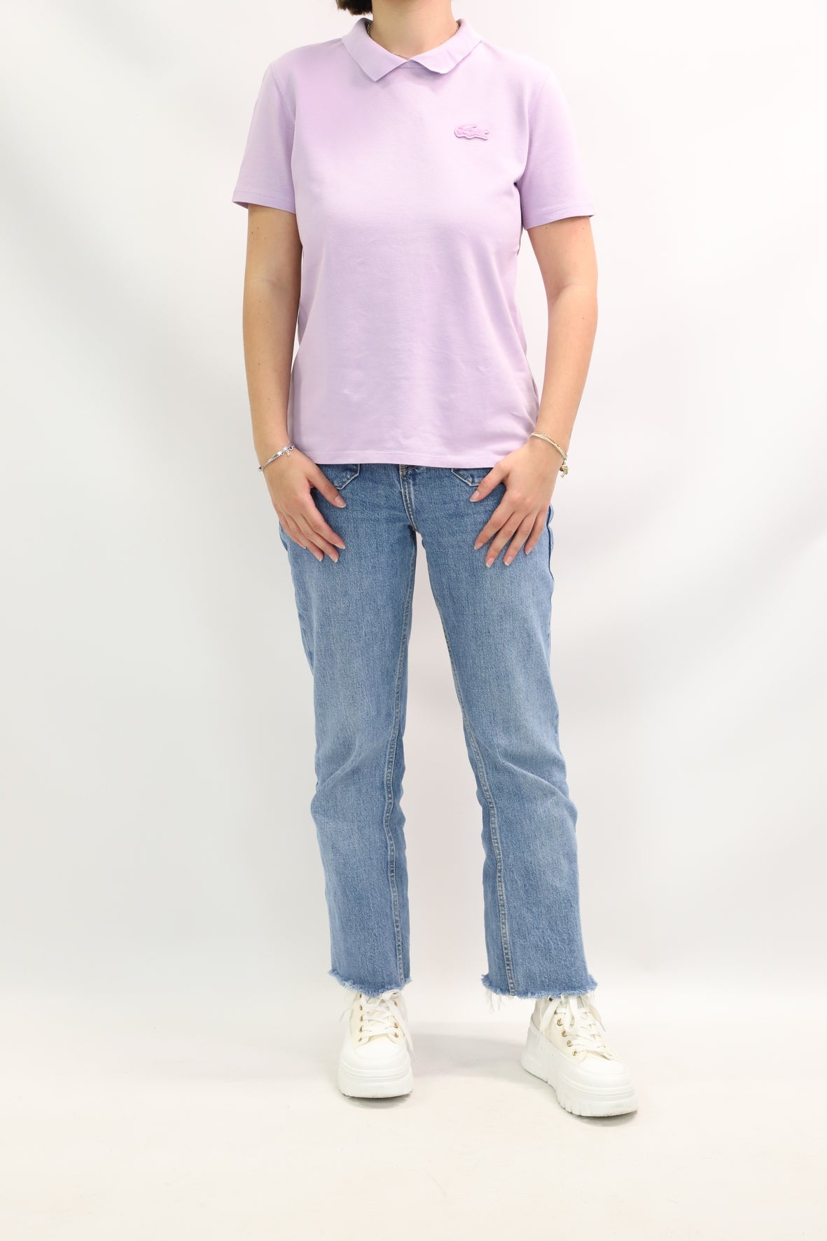 Polo violet Lacoste Taille S