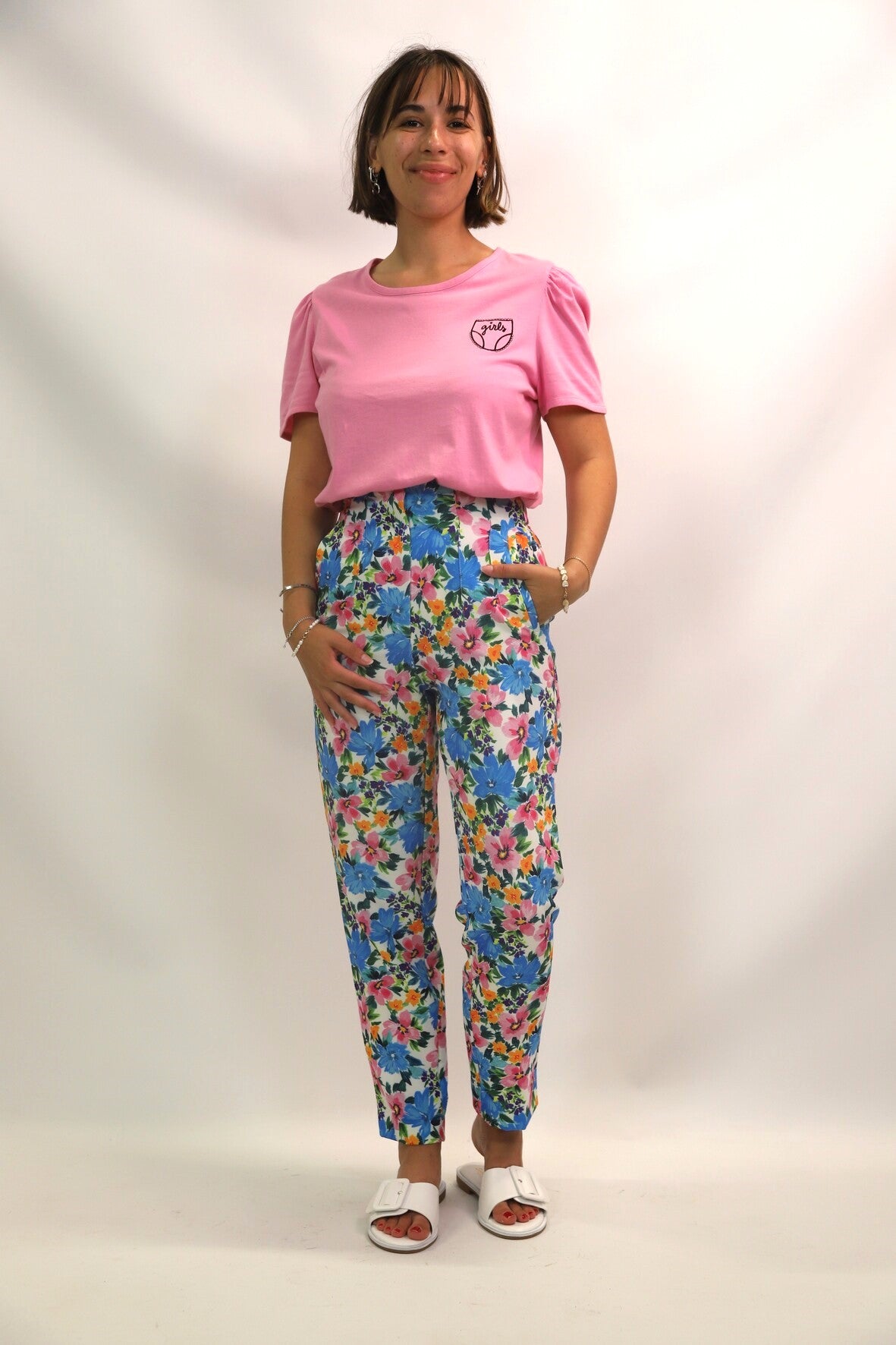 Tee-shirt rose A bicyclette Taille M - NEUF