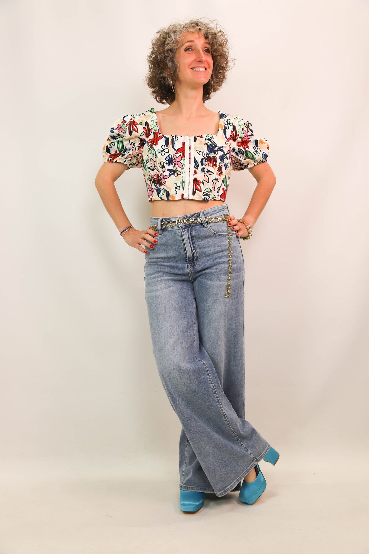 Haut fleuri Glamourous Taille L