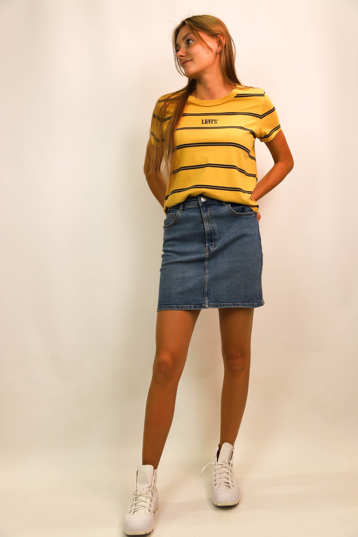 T-Shirt jaune rayé Levis Taille S