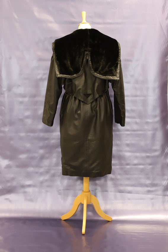 Manteau noir Leather The First Taille XL