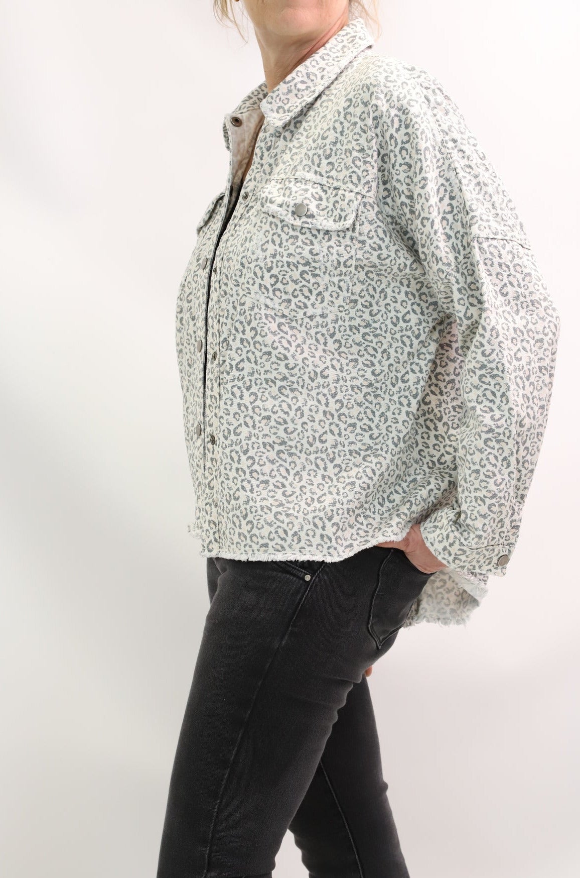 Veste écrue imprimé lépoard Zara Taille S